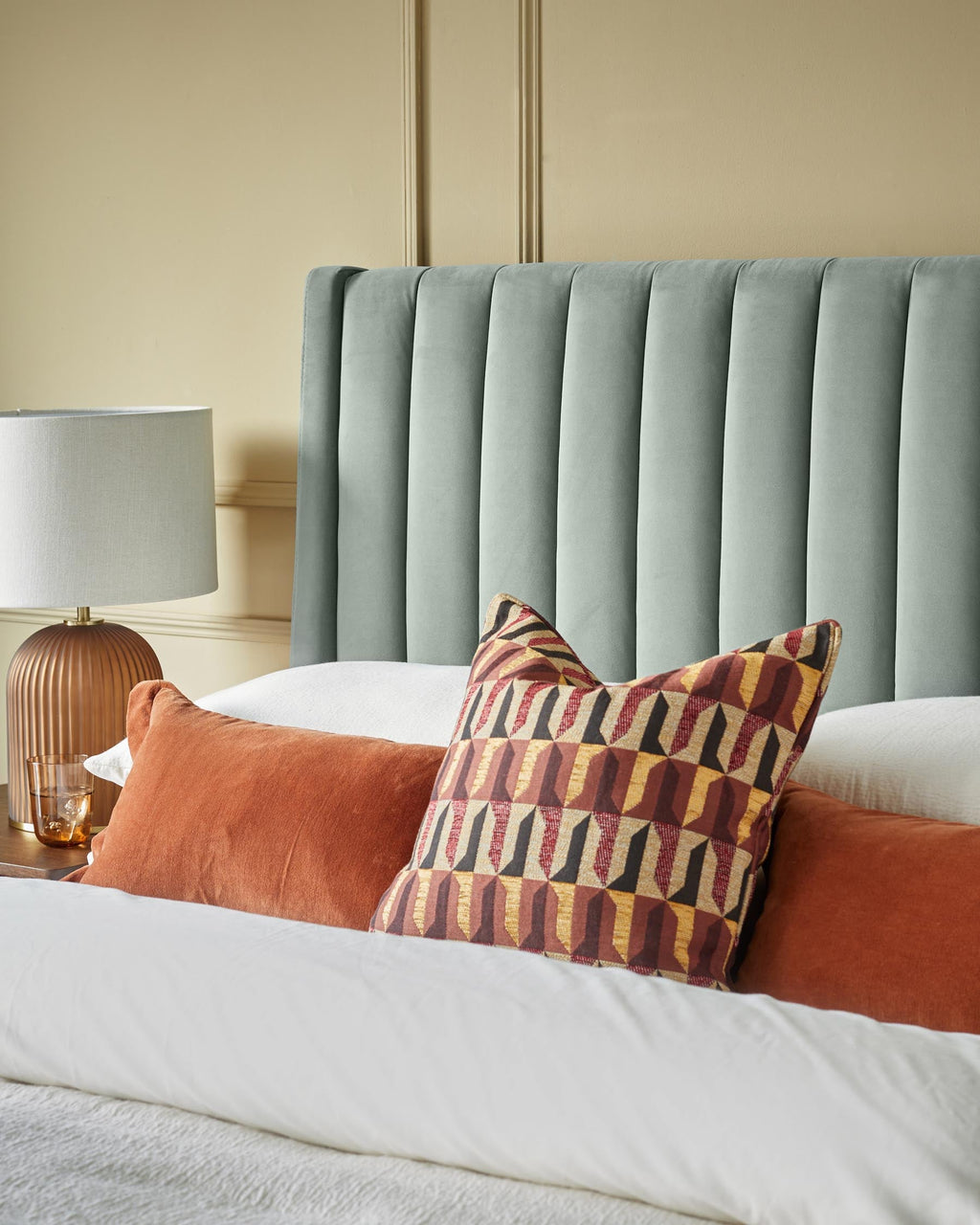 Amalfi Sage Green Velvet Super King Ottoman Storage Bed