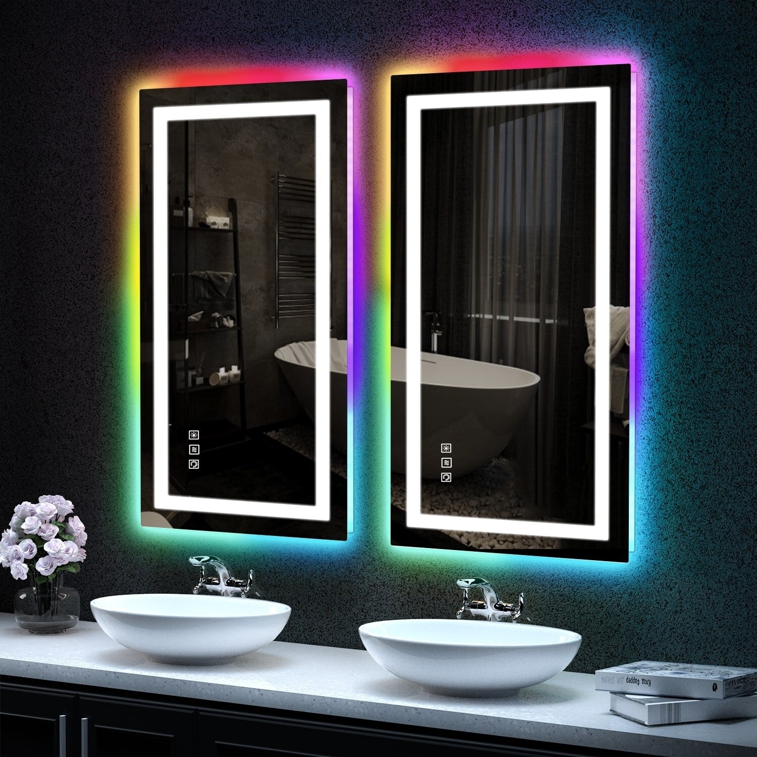 Anti-Fog RGB Backlit & LED Frontlit Bathroom Mirror