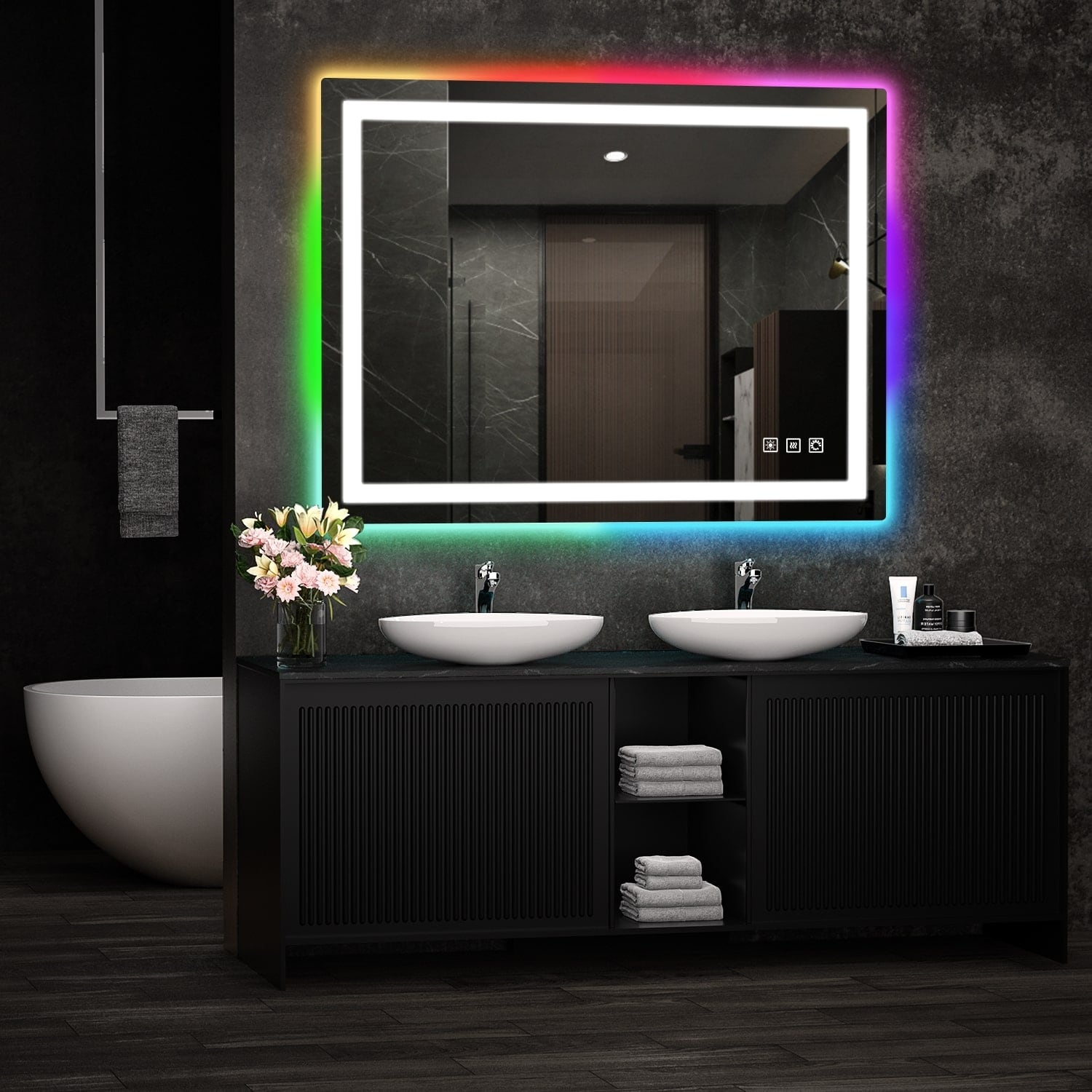 Anti-Fog RGB Backlit & LED Frontlit Bathroom Mirror