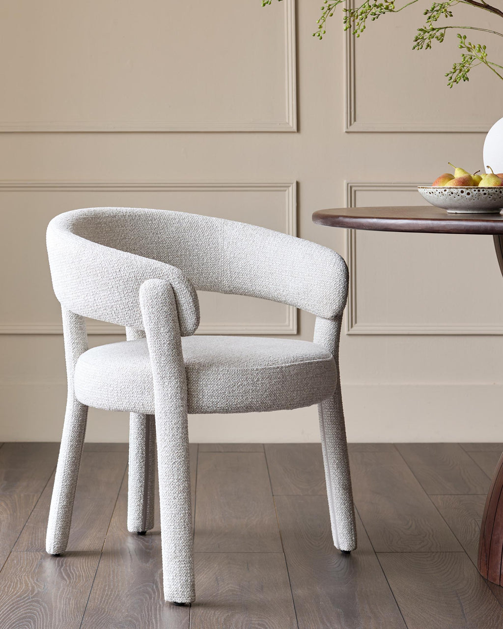 Anya natural fabric dining chair