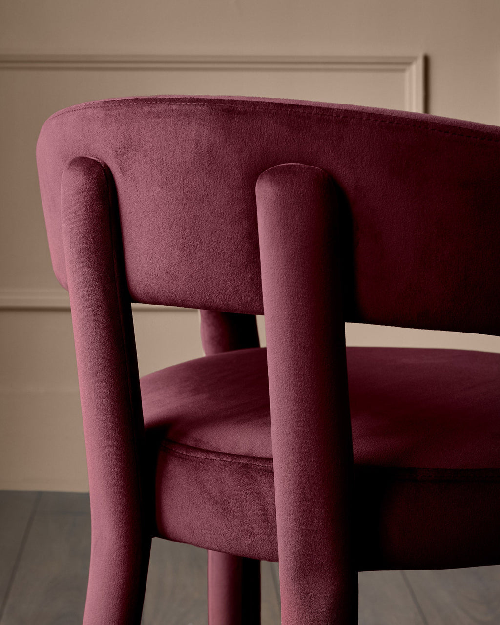 Anya plum velvet dining chair