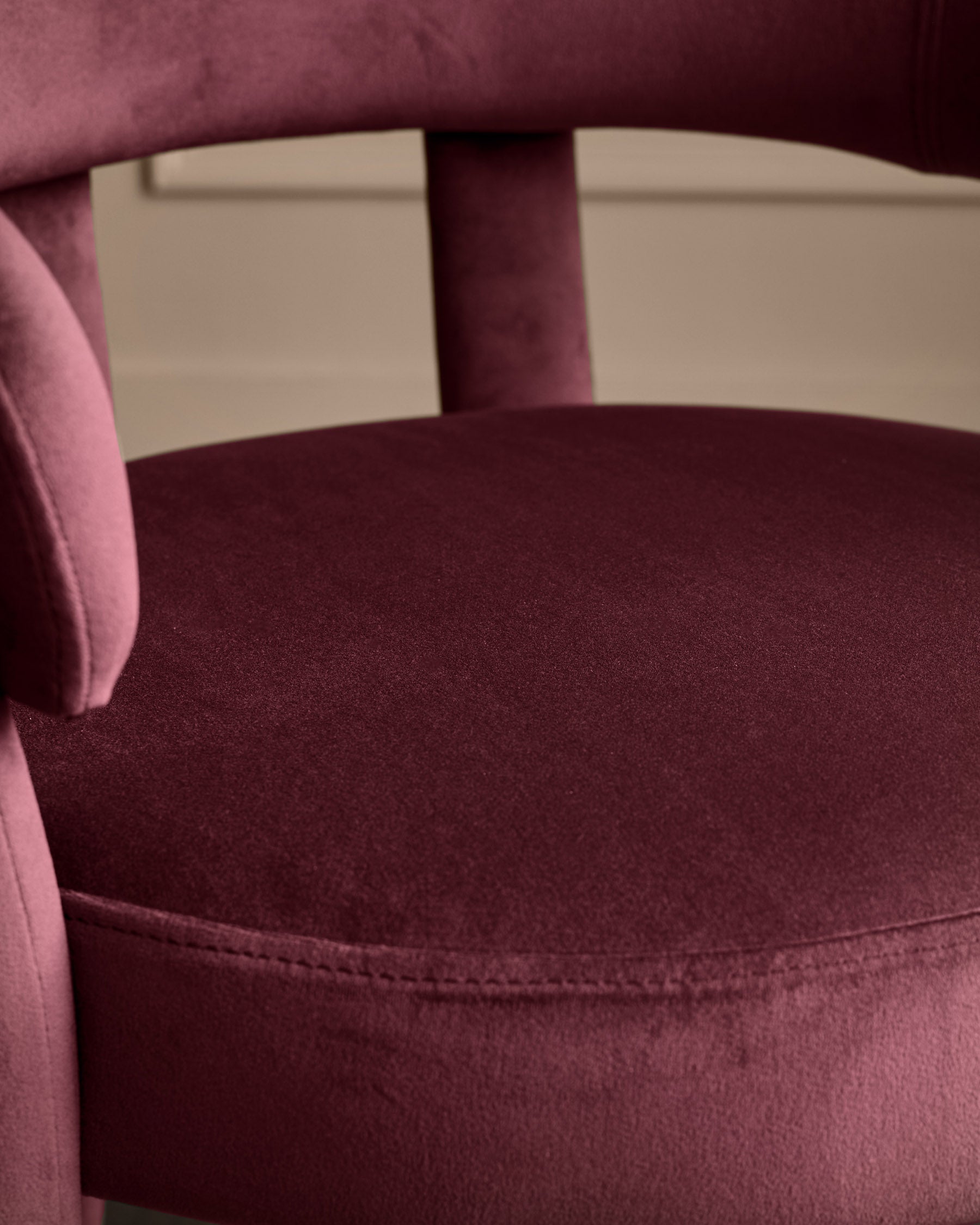 Anya plum velvet dining chair