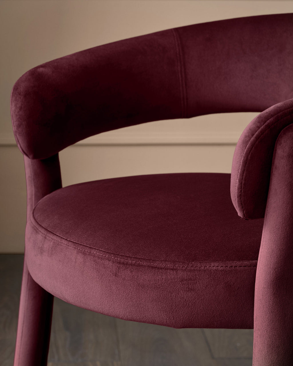 Anya plum velvet dining chair