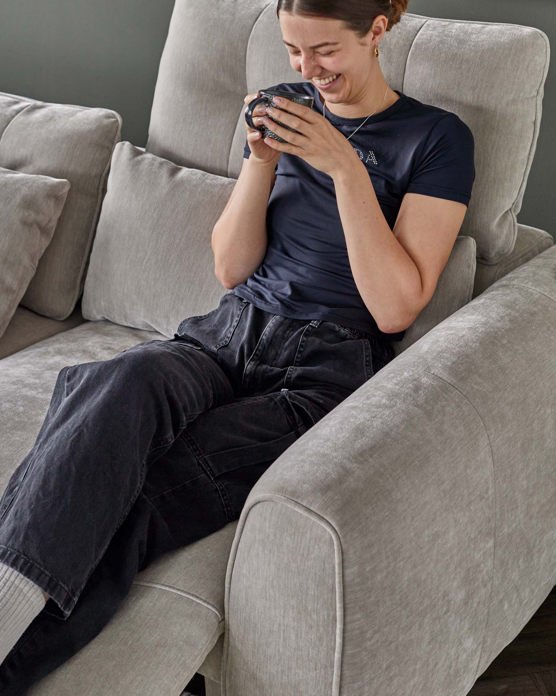 Arianna Light Grey Corner Chaise (Left Hand)