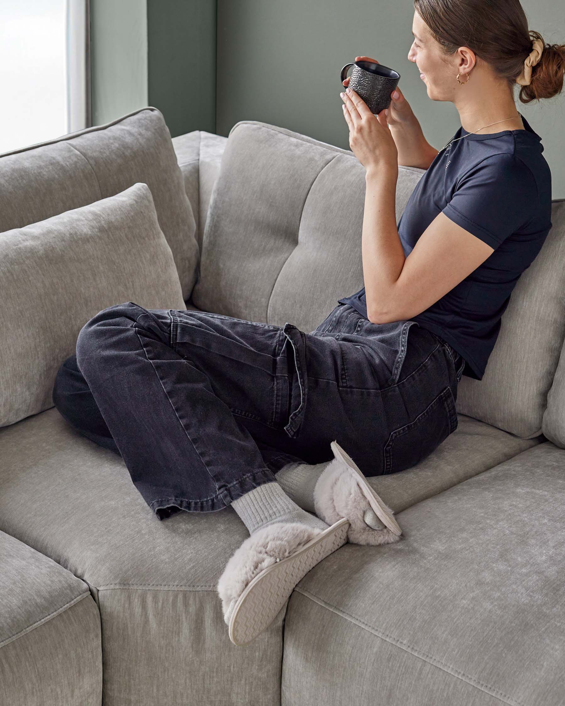 Arianna Light Grey Corner Chaise (Right Hand)