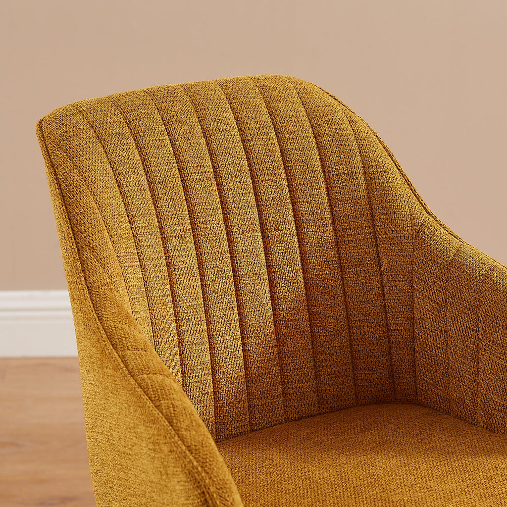 Art Leon Modern Home Office Swivel Arm Accent Chair with Wood Legs