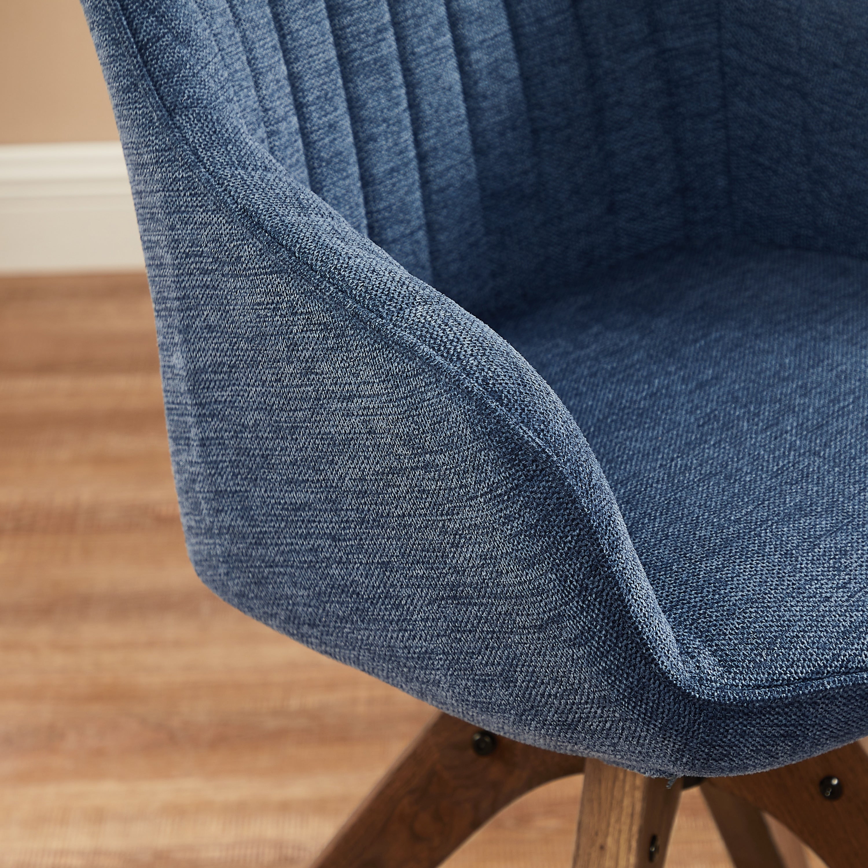 Art Leon Modern Home Office Swivel Arm Accent Chair with Wood Legs