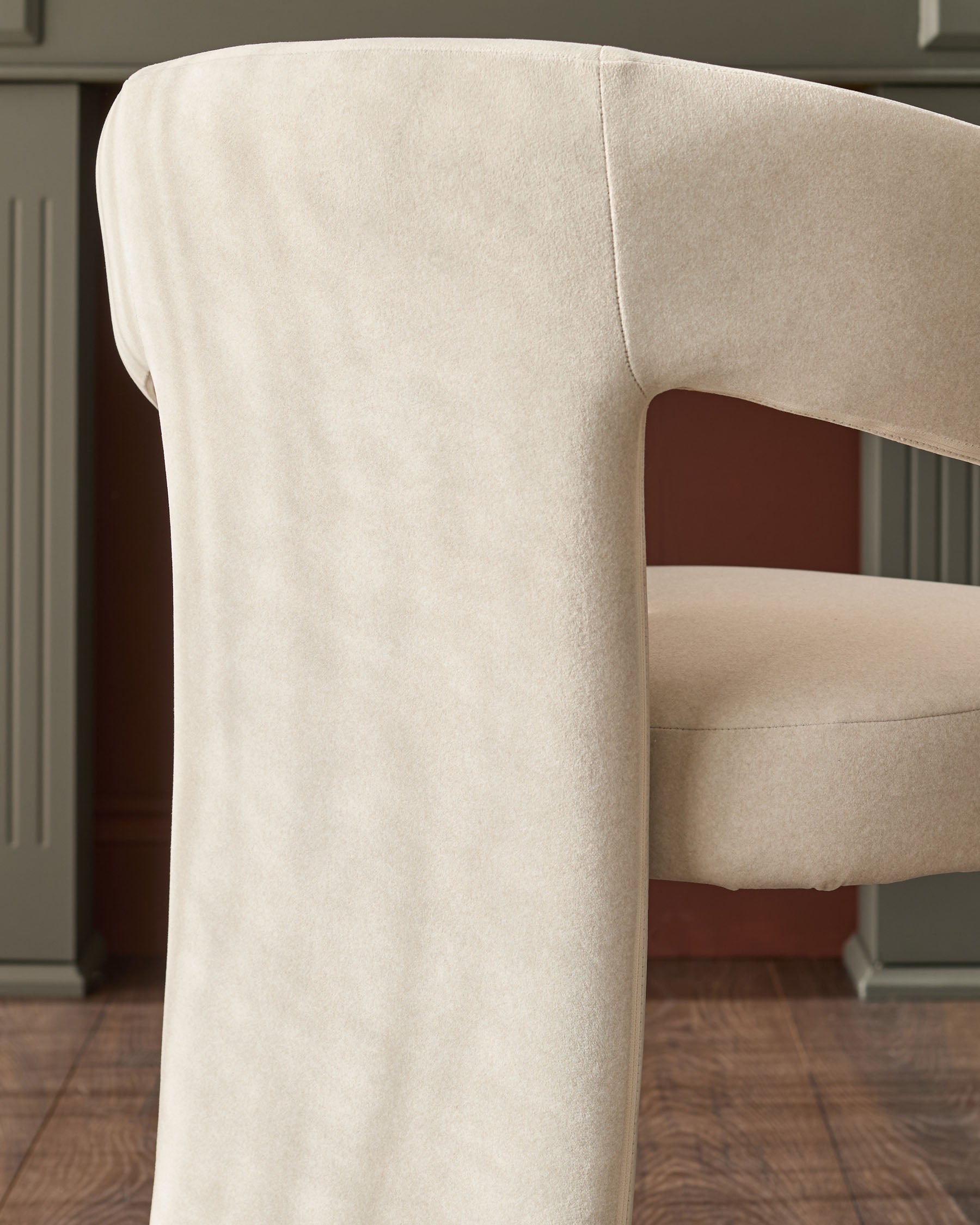 Asher cream fabric dining chair