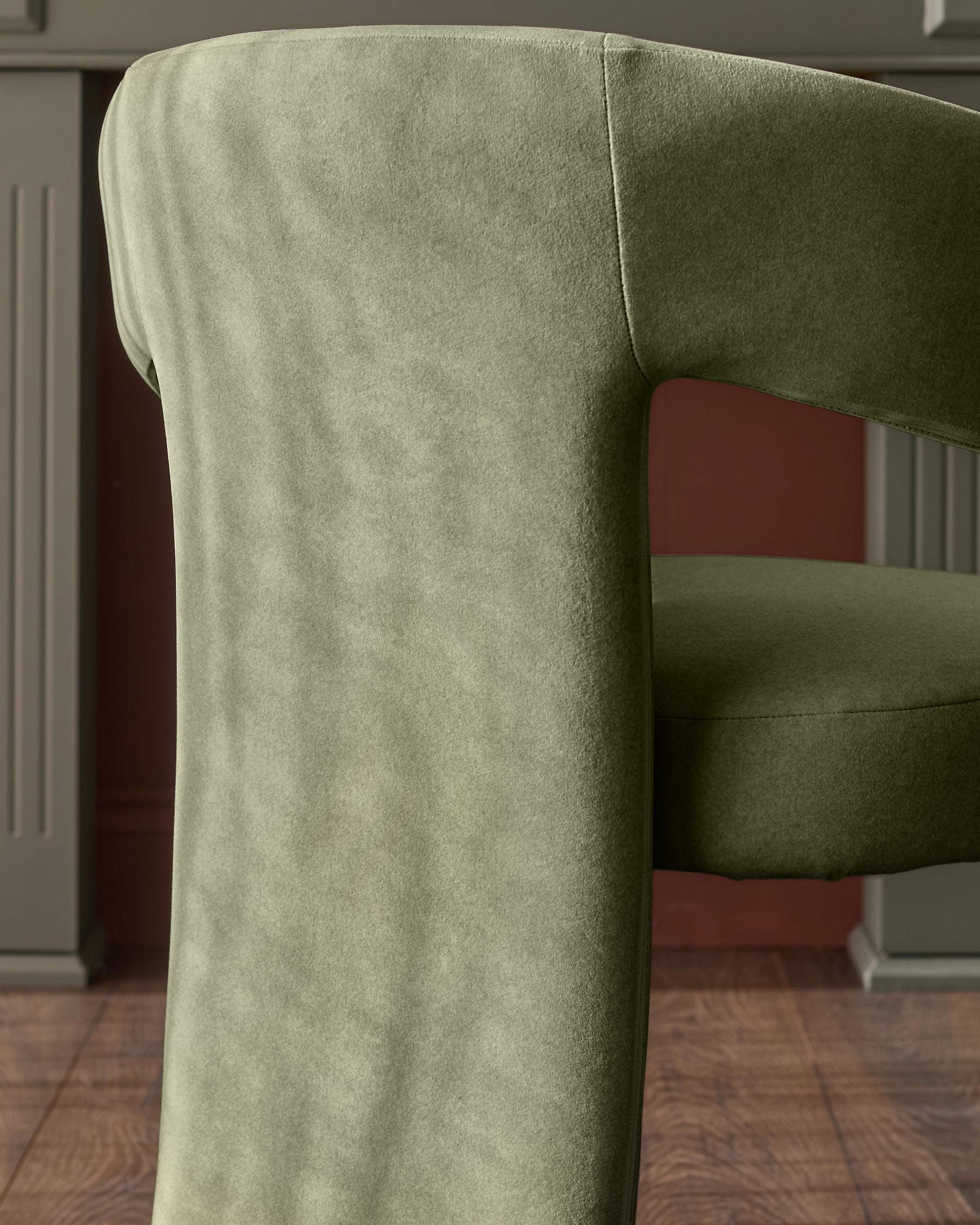 Asher olive green fabric dining chair
