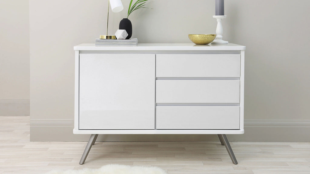 Assi Compact White Gloss Sideboard