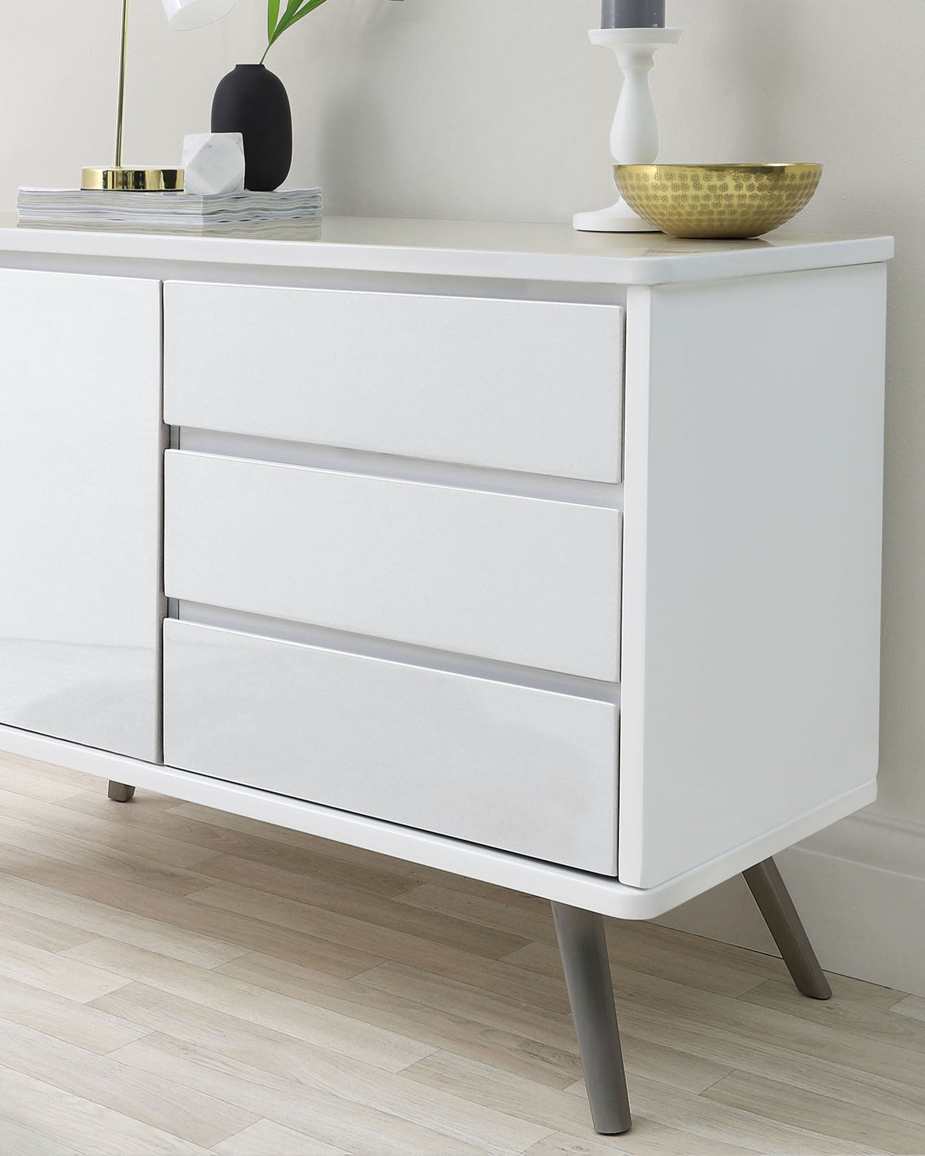 Assi Compact White Gloss Sideboard