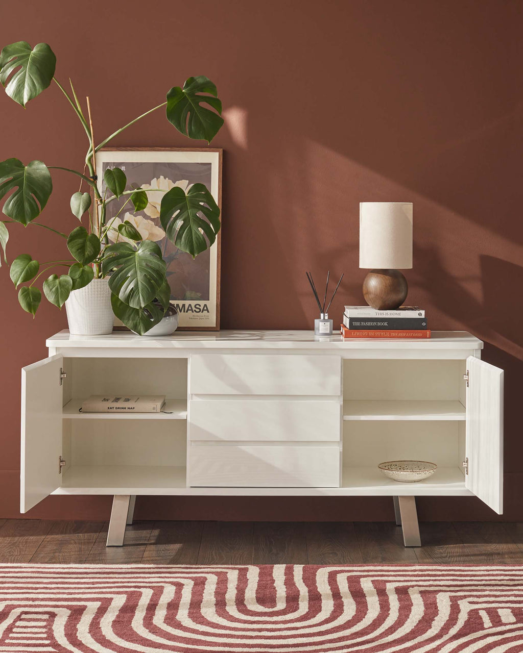 Assi White Gloss Sideboard