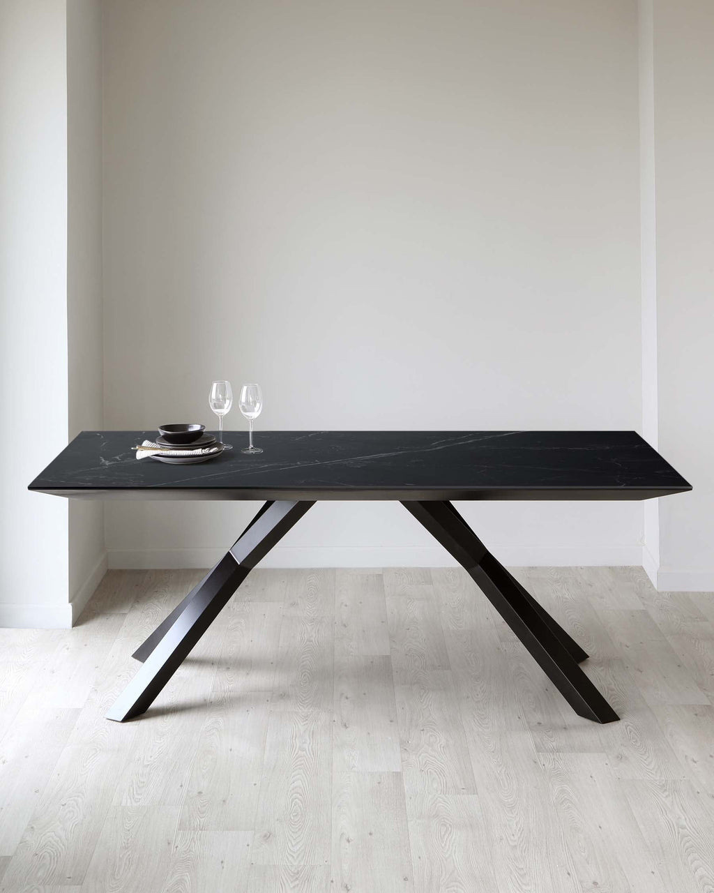 Atlanta Black Marbled Ceramic 8 Seater Dining Table