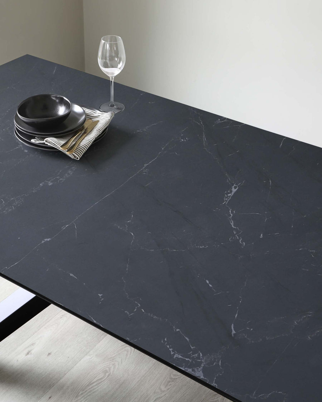 Atlanta Black Marbled Ceramic 8 Seater Dining Table