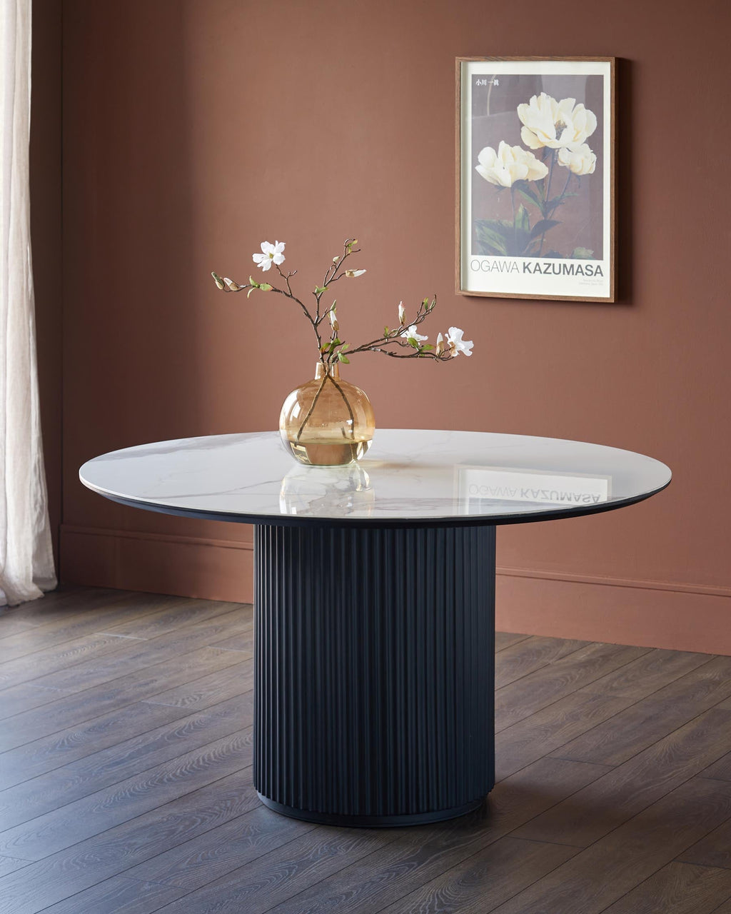 Austin white ceramic 6 seater dining table