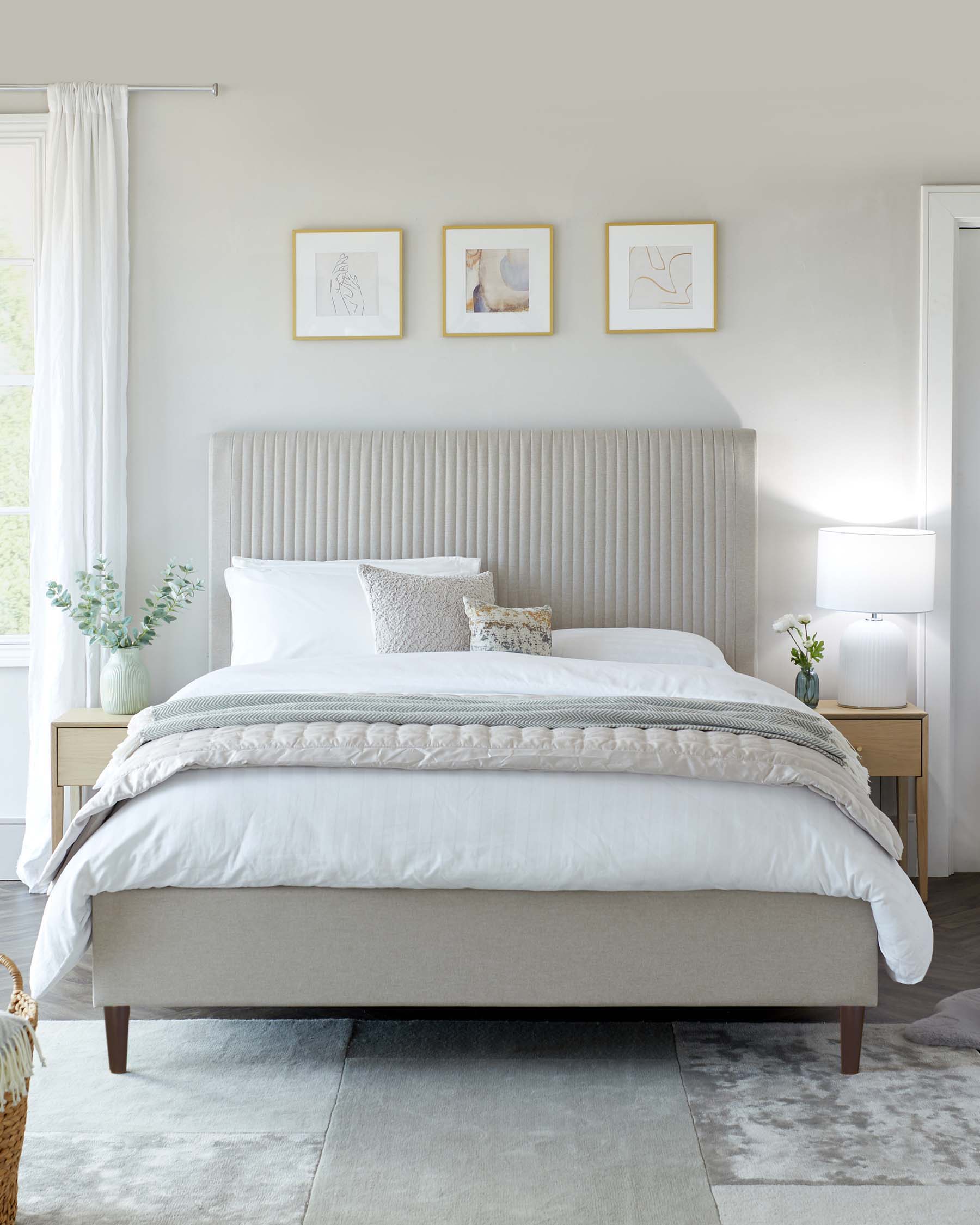 Avery Cream Fabric Double Ottoman Storage Bed