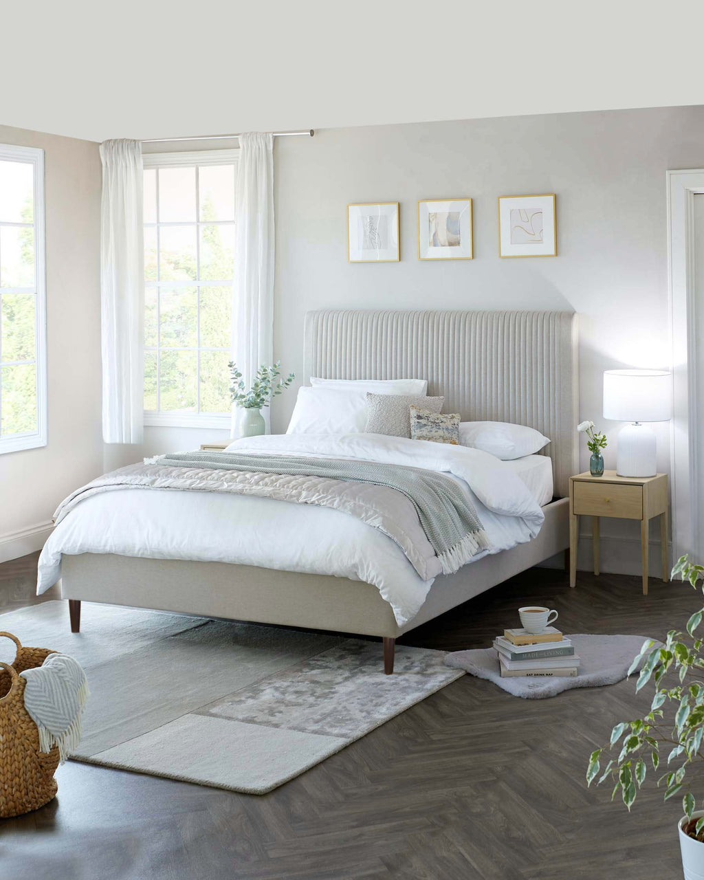 Avery Cream Fabric Super King Size Ottoman Storage Bed