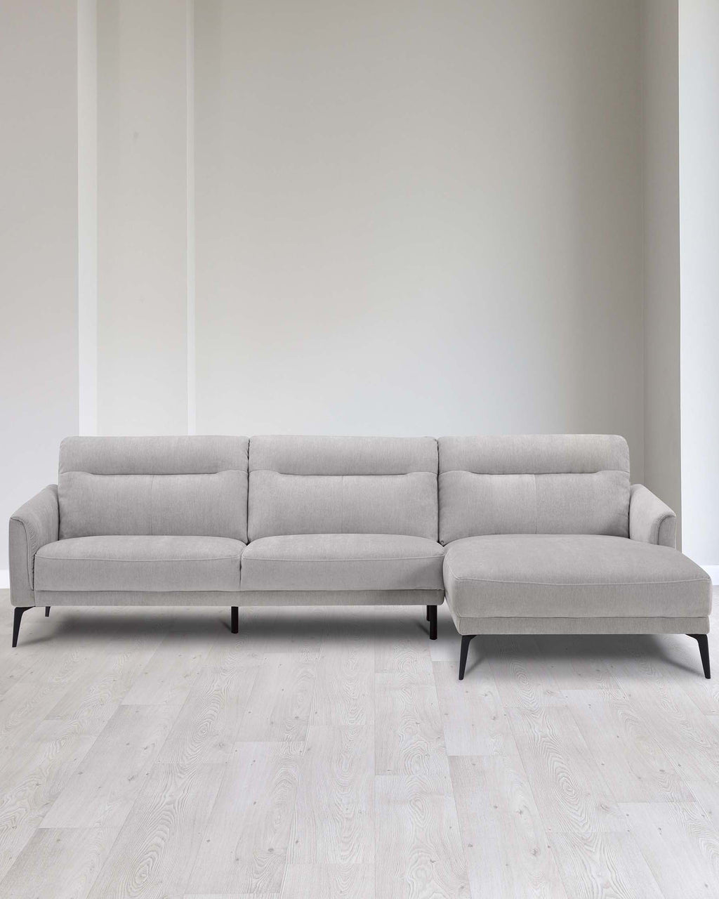 Brooks Light Grey Fabric Right Hand Corner Chaise Sofa