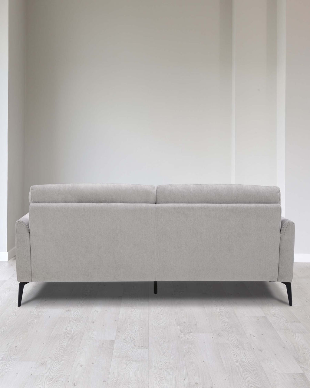 Brooks Light Grey Fabric Pleat 3 Seater Sofa