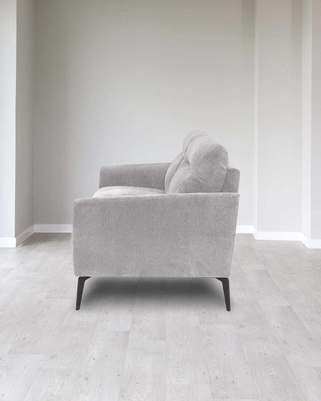 Brooks Light Grey Fabric Pleat 2 Seater Sofa