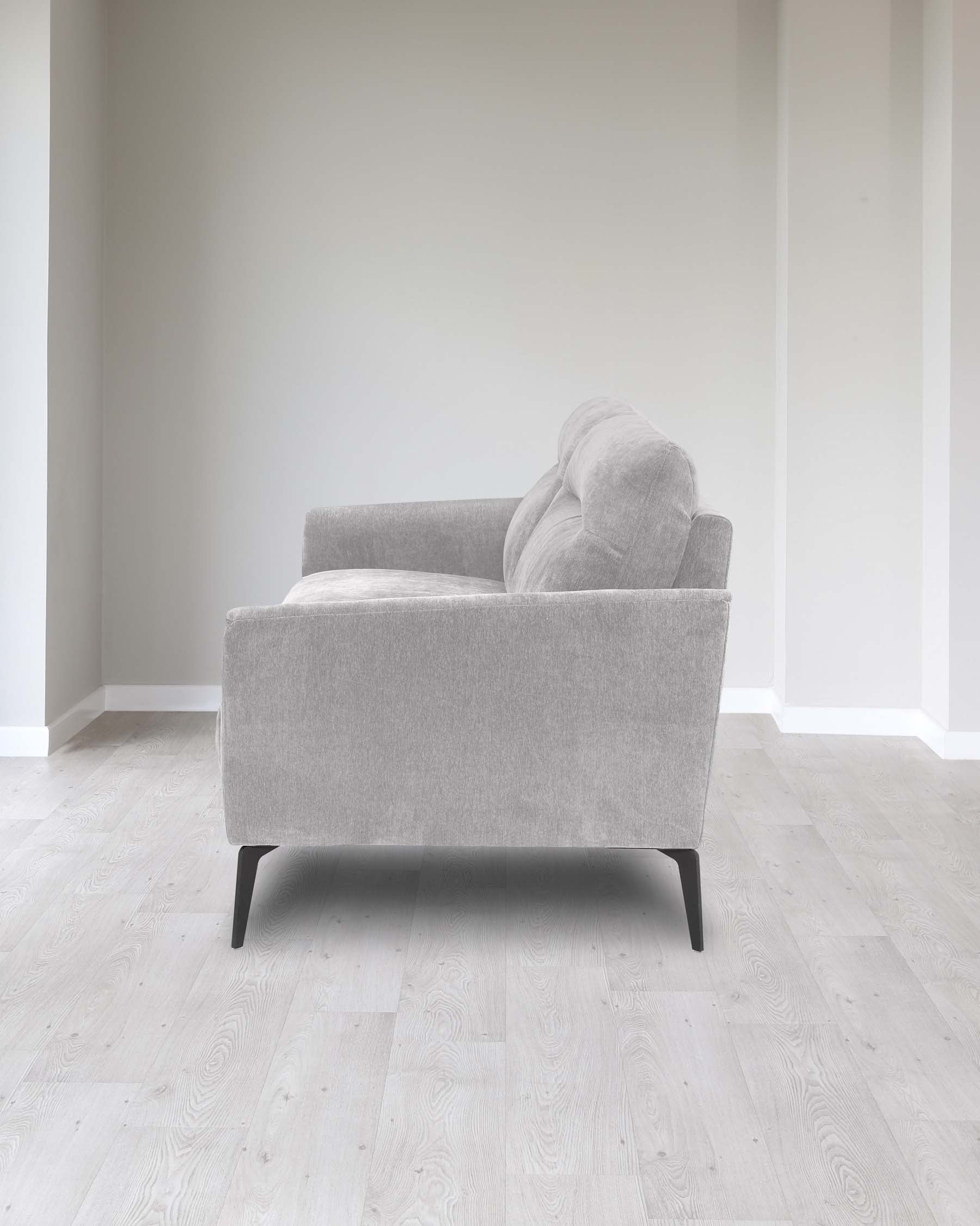 Brooks Light Grey Fabric Pleat 2 Seater Sofa