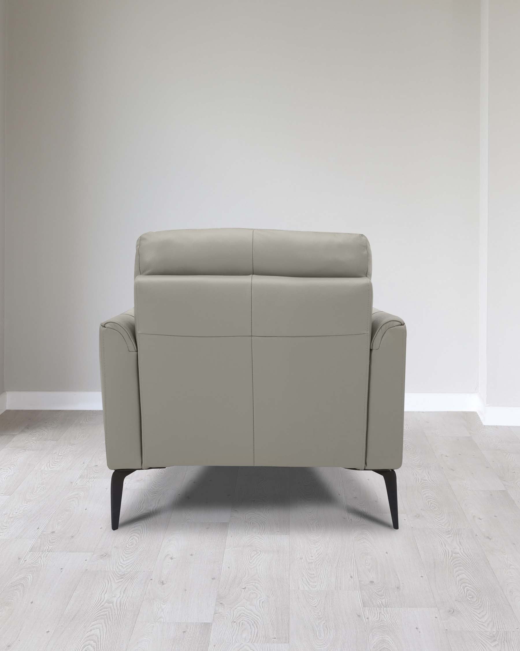 Brooks Light Grey Leather Armchair