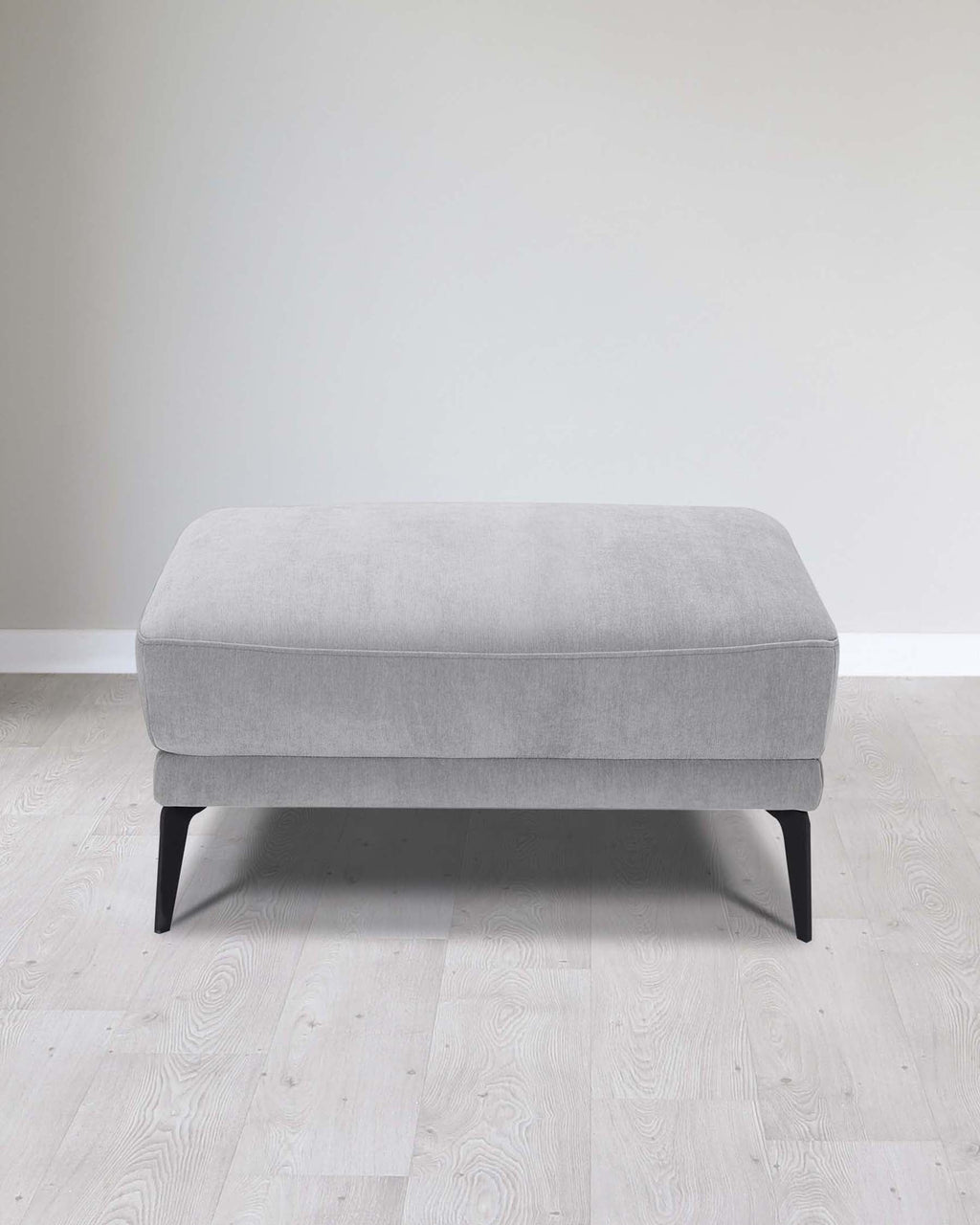 Brooks Light Grey Fabric Footstool