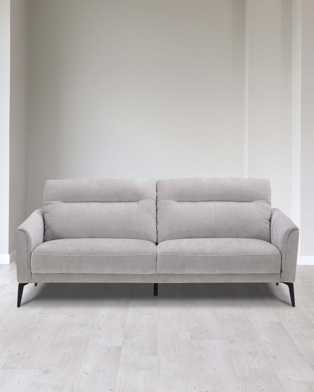 Brooks Light Grey Fabric Pleat 3 Seater Sofa