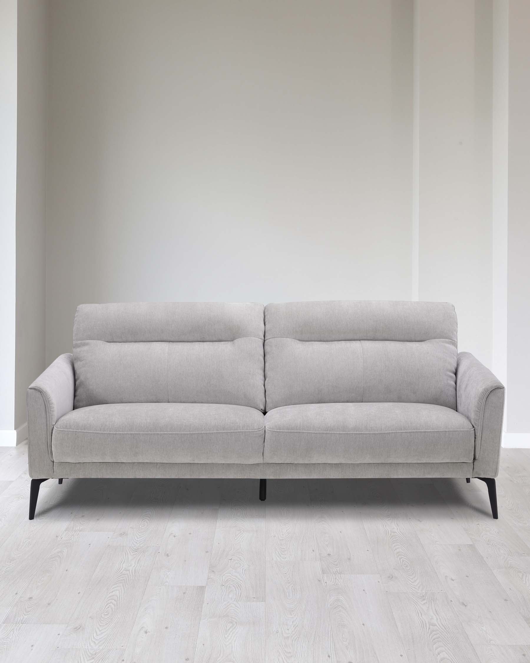 Brooks Light Grey Fabric Pleat 3 Seater Sofa