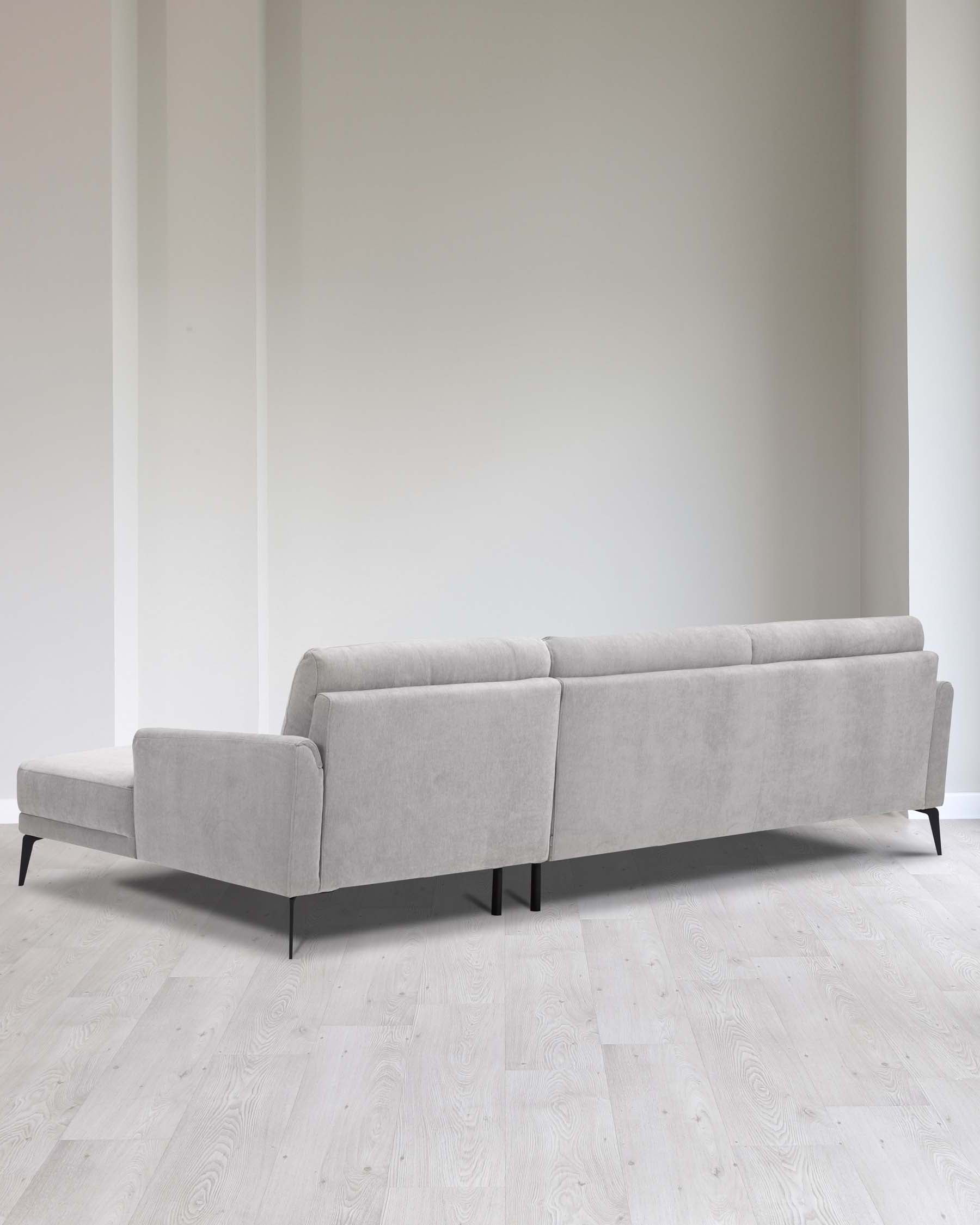 Brooks Light Grey Fabric Right Hand Corner Chaise Sofa