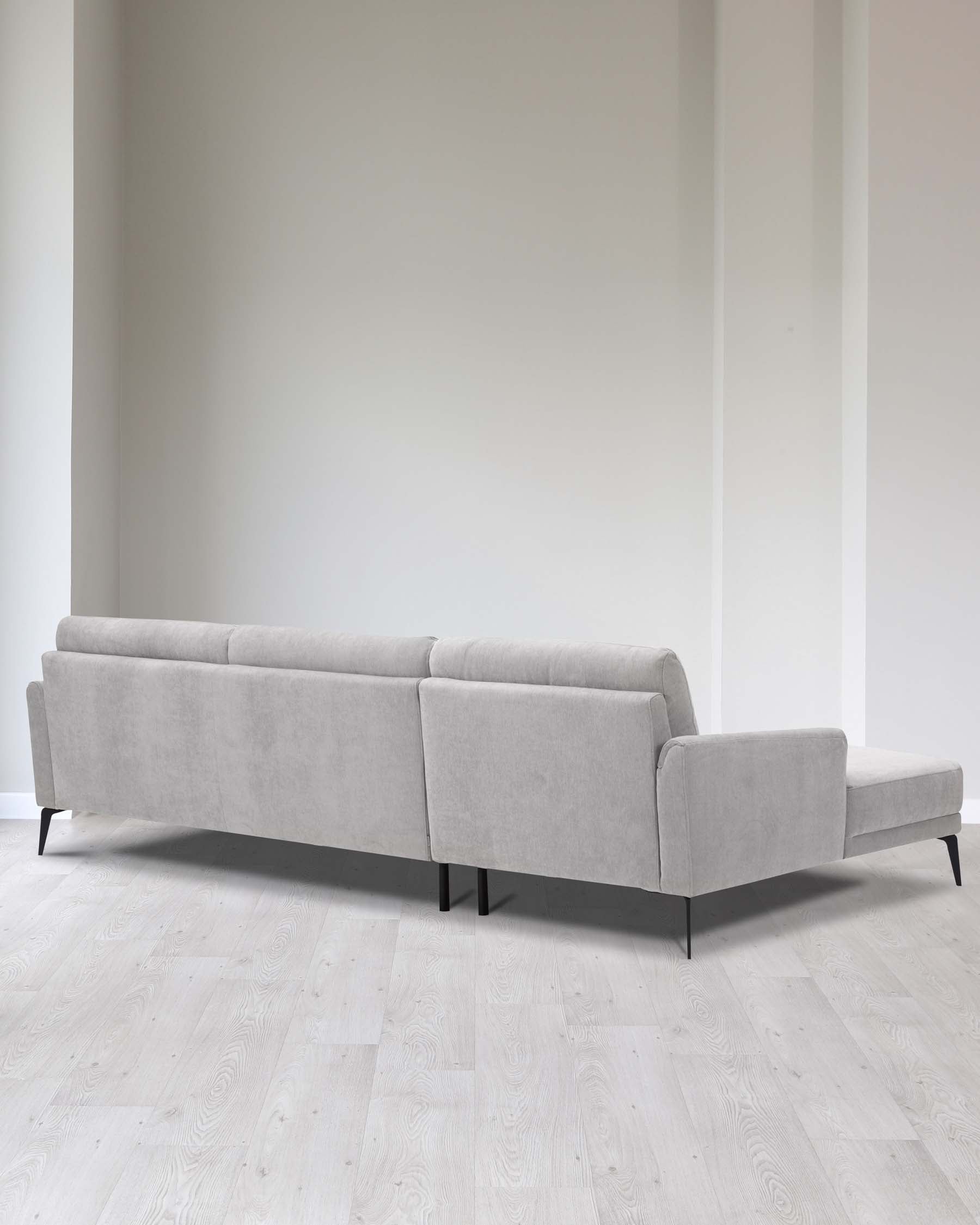 Brooks Light Grey Fabric Left Hand Corner Chaise Sofa