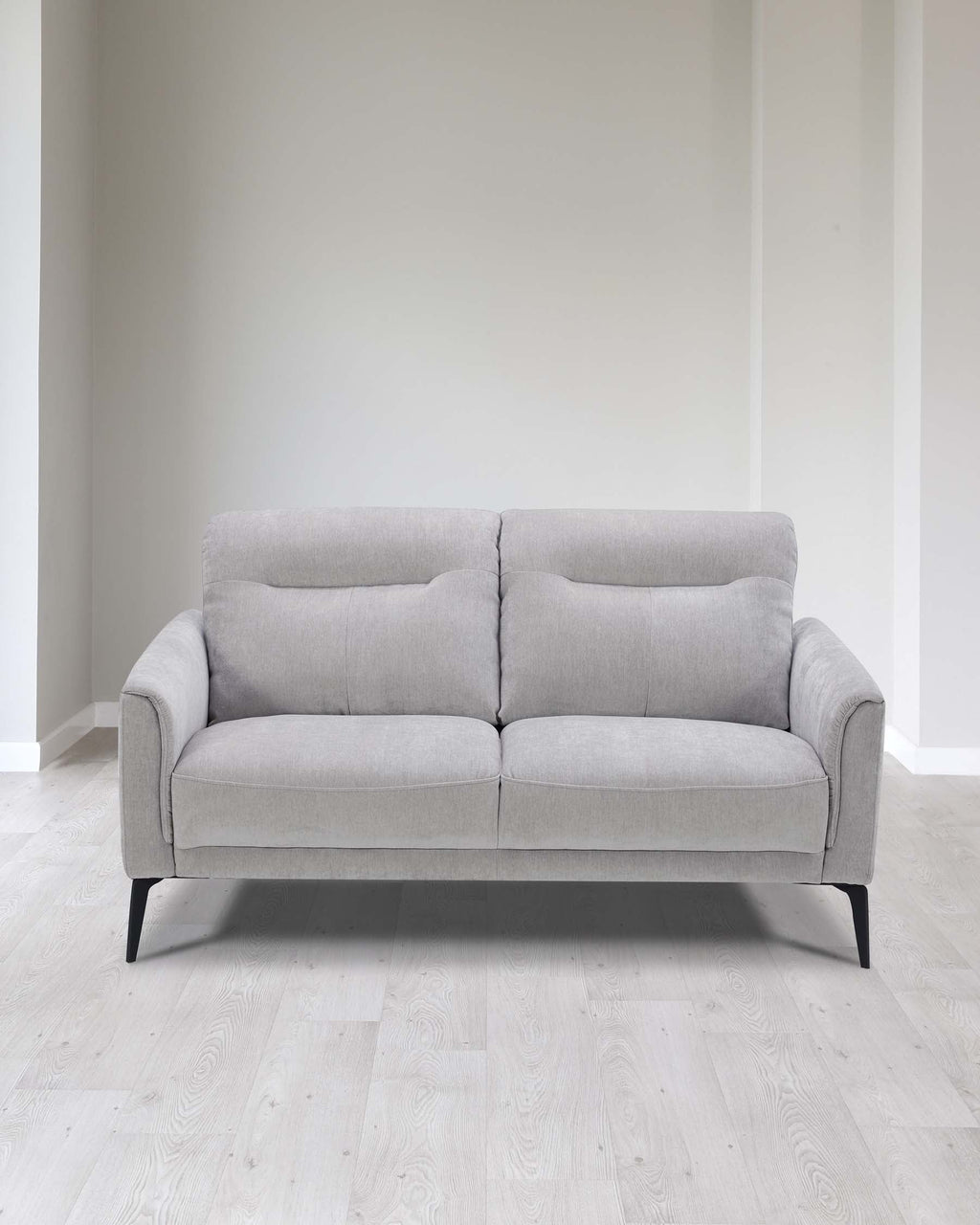Brooks Light Grey Fabric Pleat 2 Seater Sofa