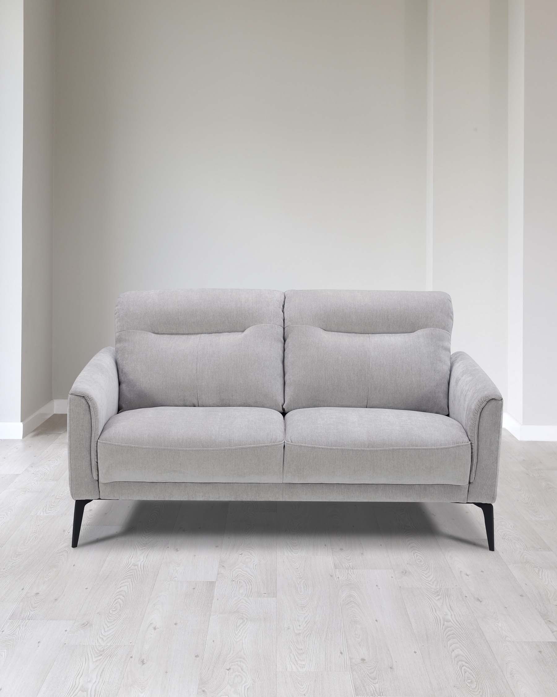 Brooks Light Grey Fabric Pleat 2 Seater Sofa