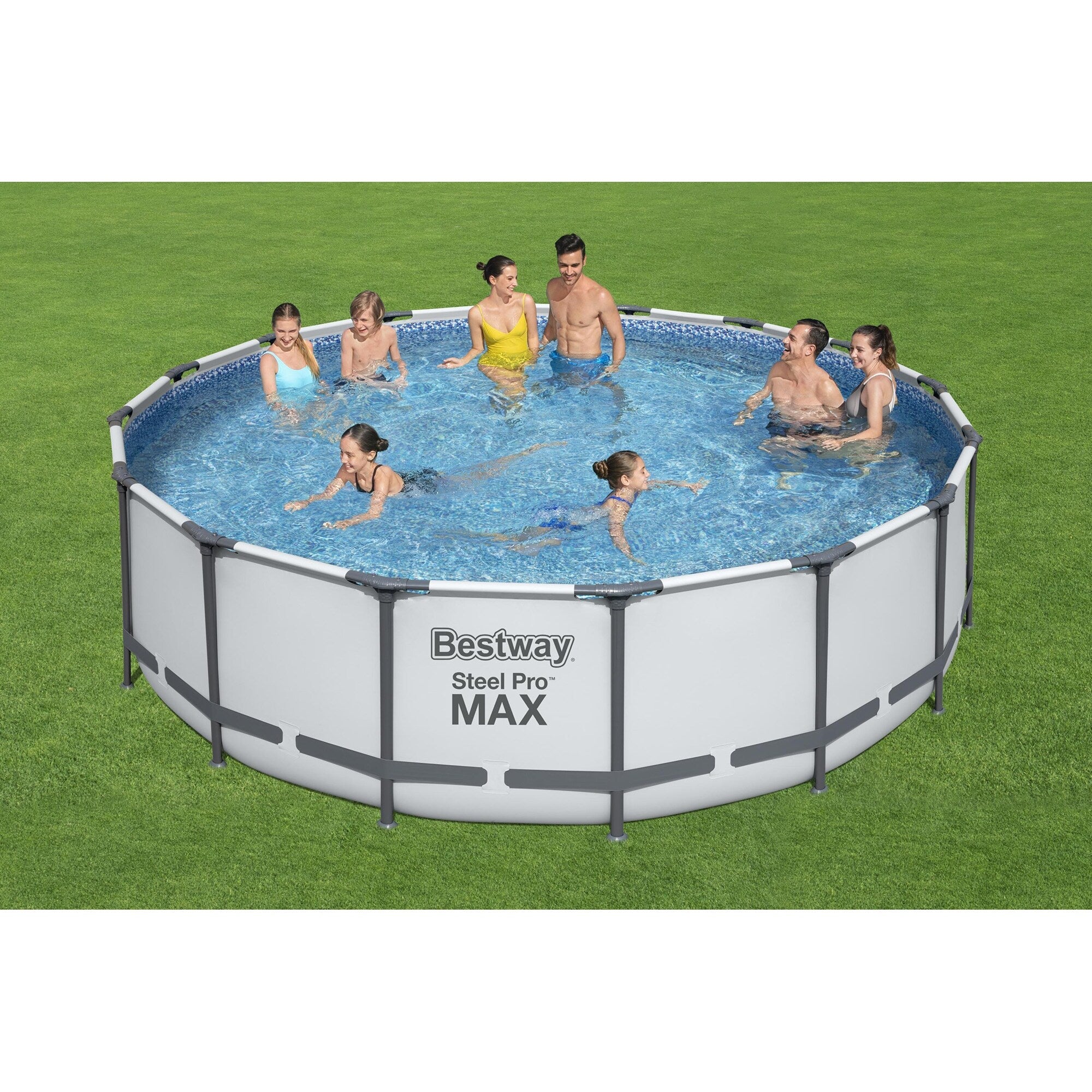 Bestway Steel Pro MAX Round Above Ground Swimming Pool with Pump & Cover