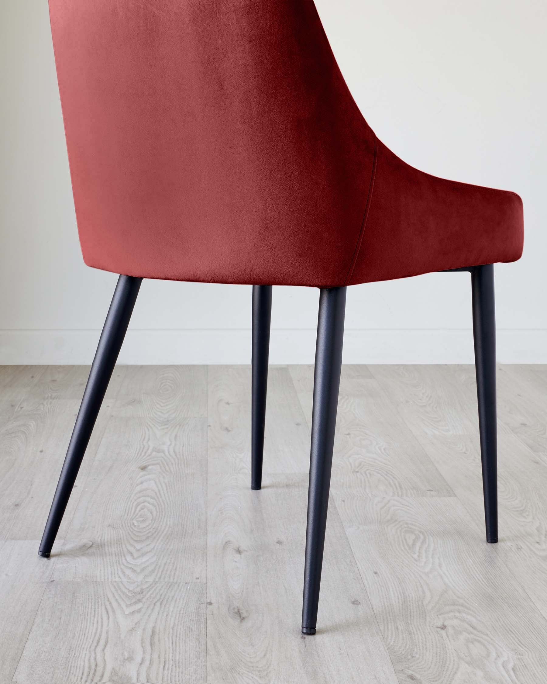 Blakely toffee red velvet dining chair