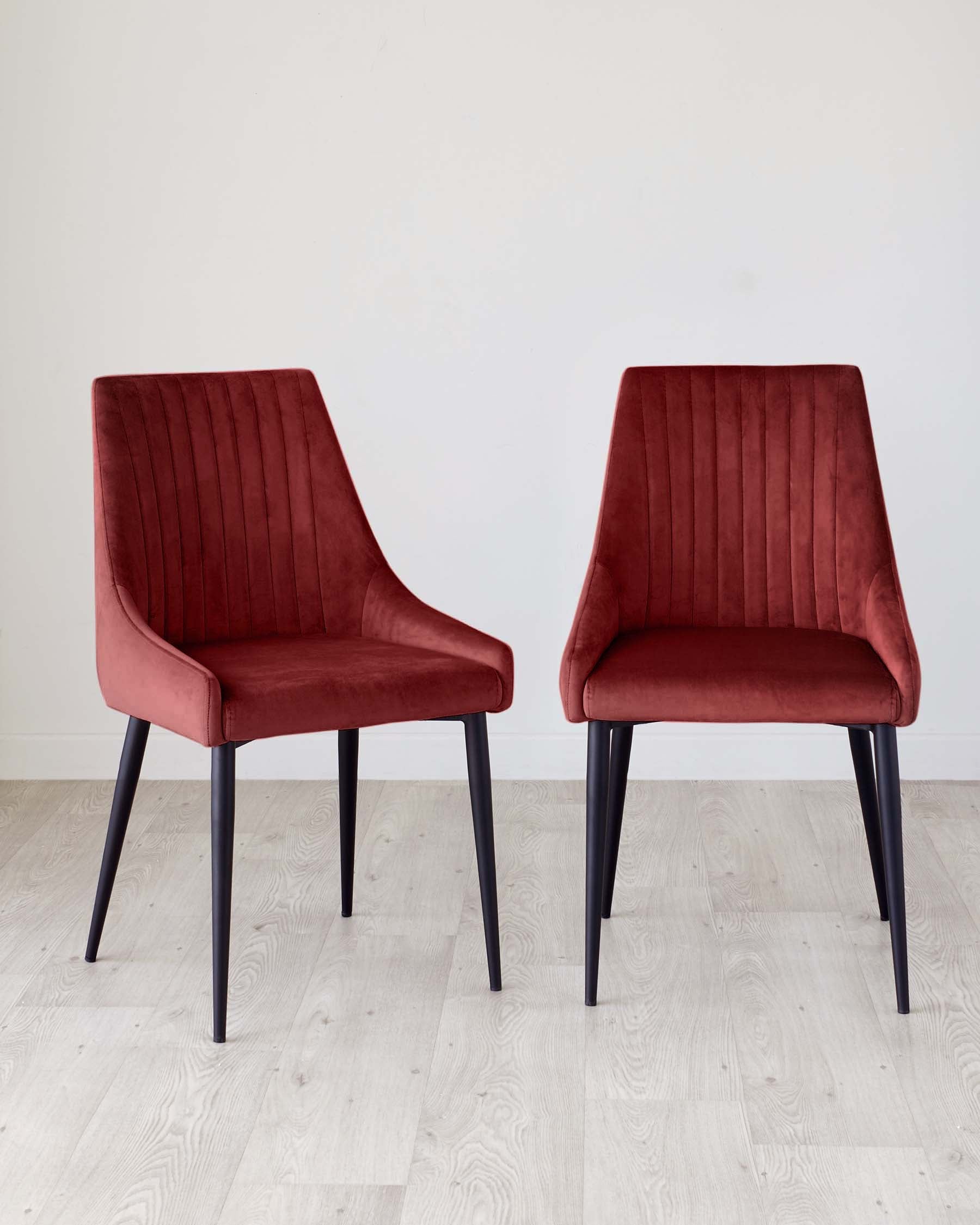Blakely toffee red velvet dining chair