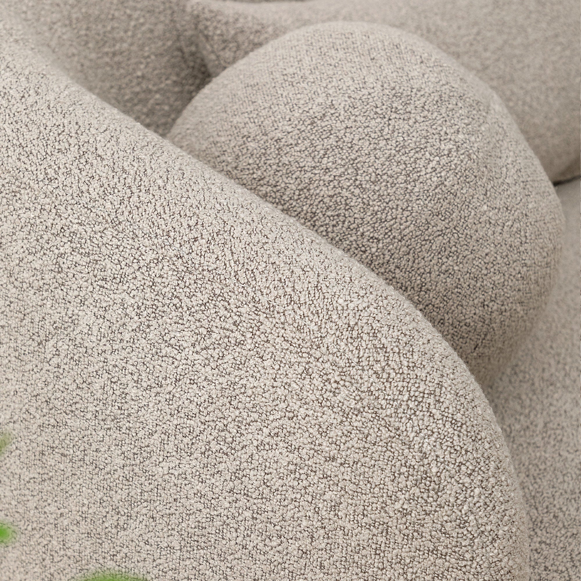 KINWELL Boucle Upholstered 2-Seats Loveseat with Pillows