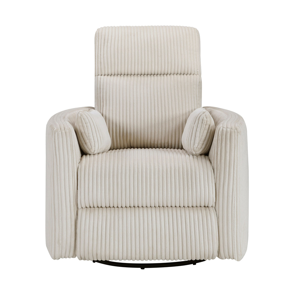 Braidy Corduroy Swivel Glider Manual Reclining Chair