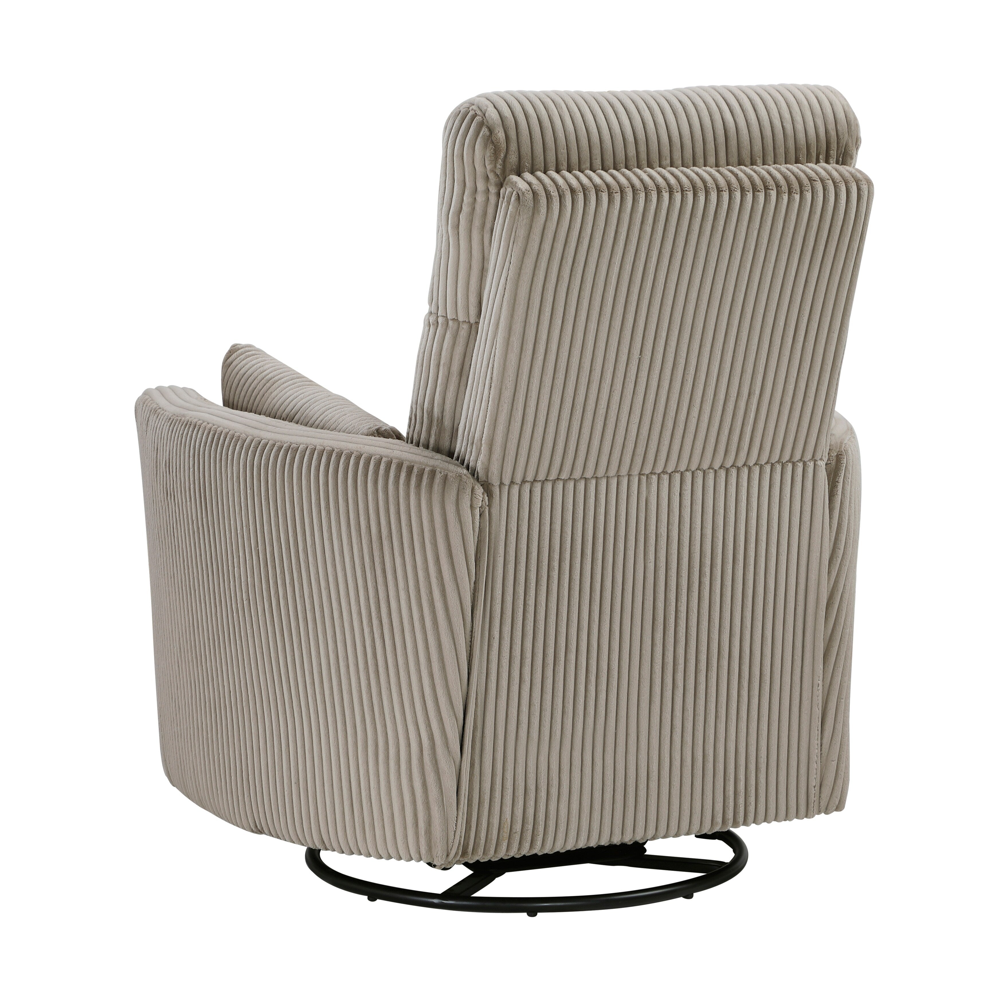 Braidy Corduroy Swivel Glider Manual Reclining Chair