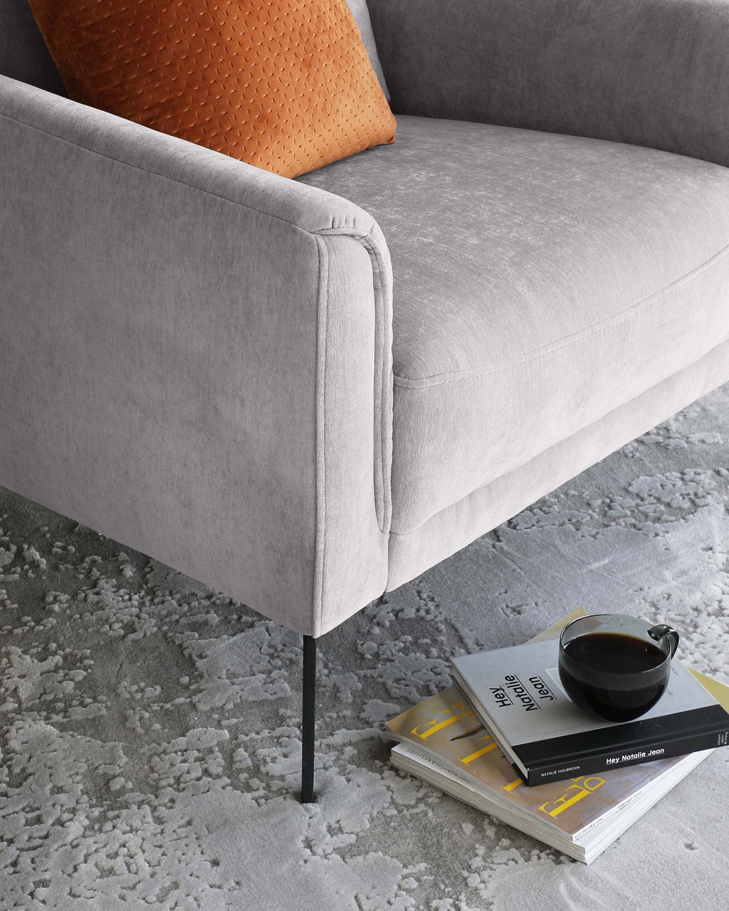 Brooks Light Grey Fabric Armchair