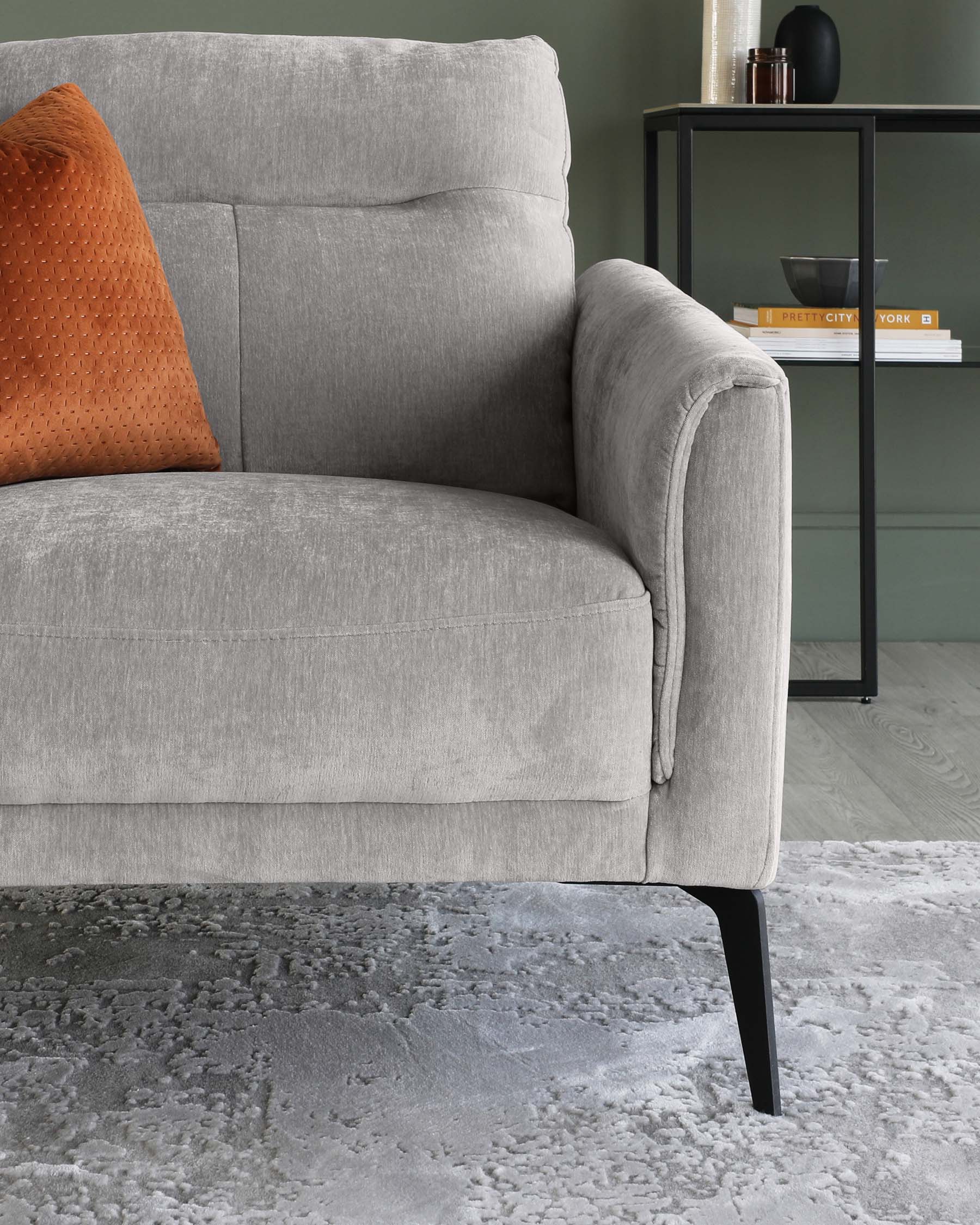 Brooks Light Grey Fabric Armchair