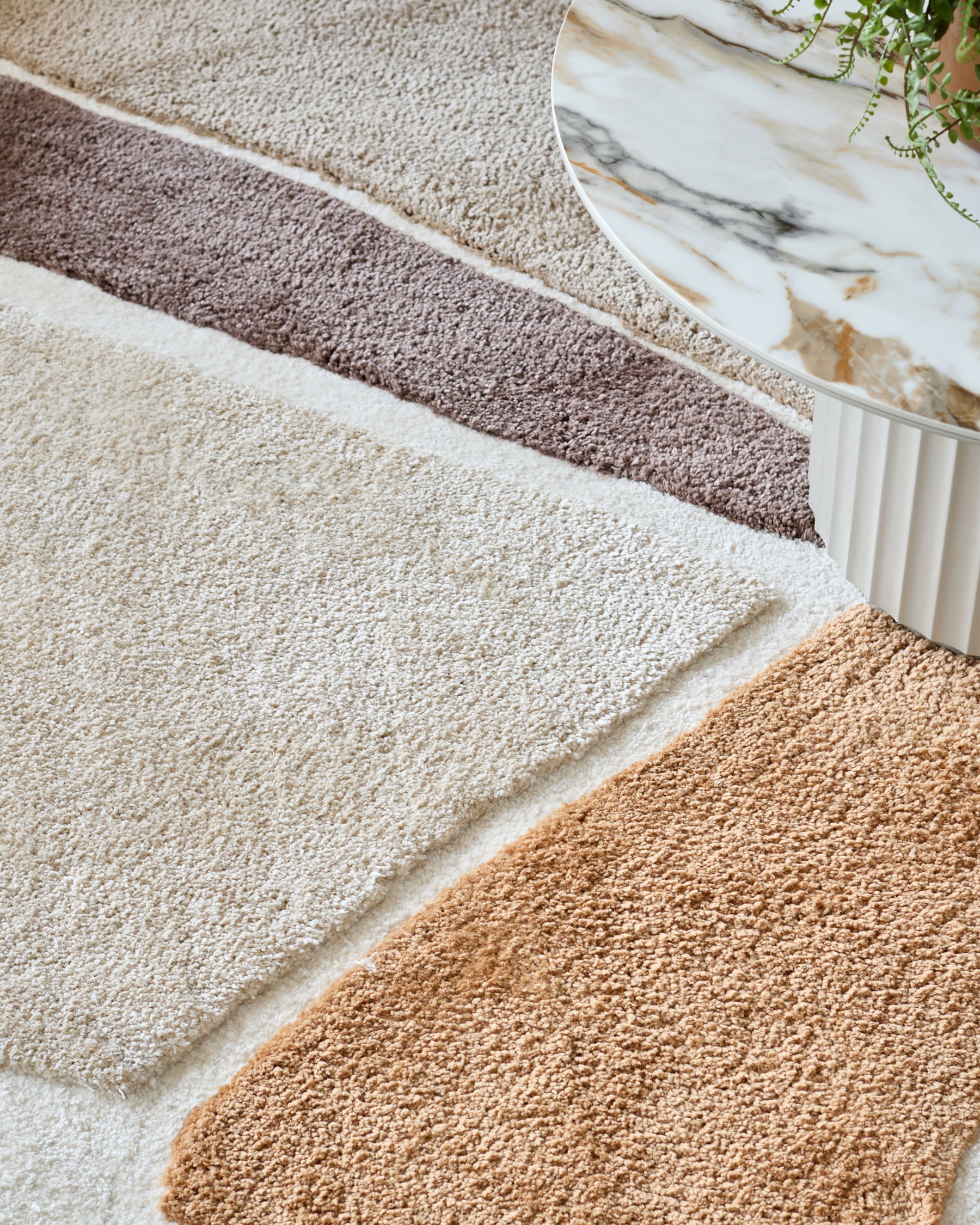 Calico cream and mocha textured small rug