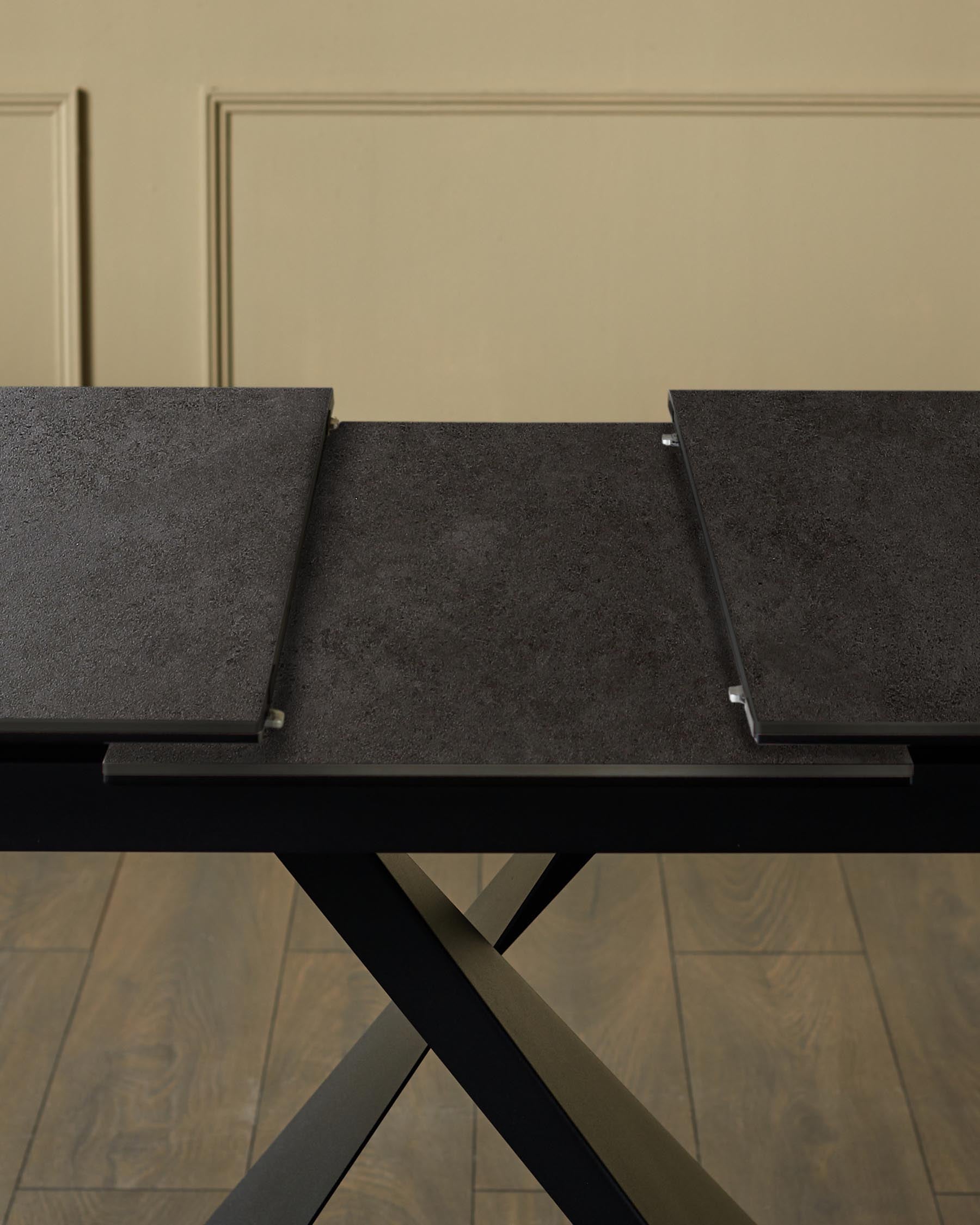 Calenzano dark grey ceramic extending 6 to 8 seater dining table