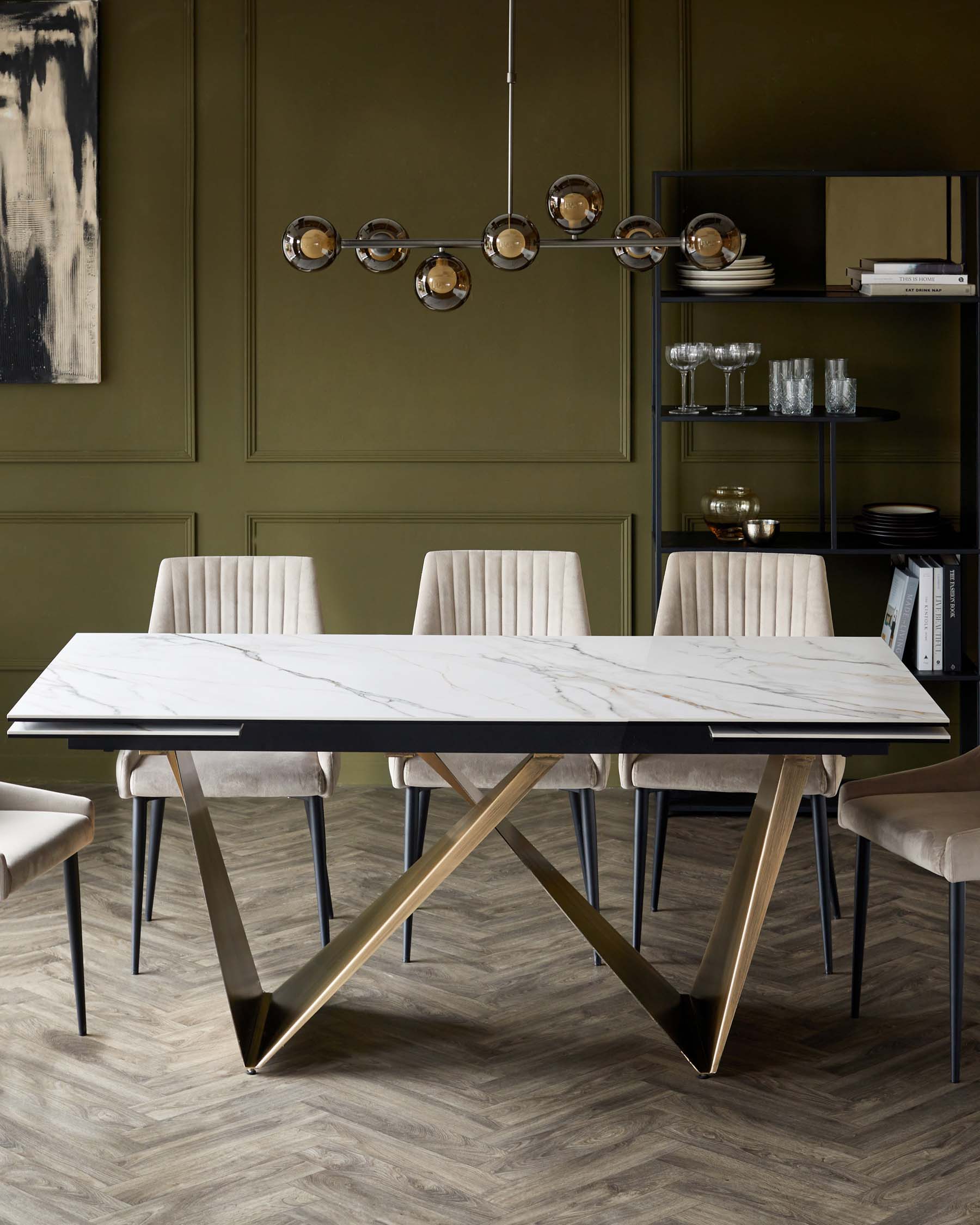 Calenzano Natural Ceramic Extending 8 to 10 Seater Dining Table