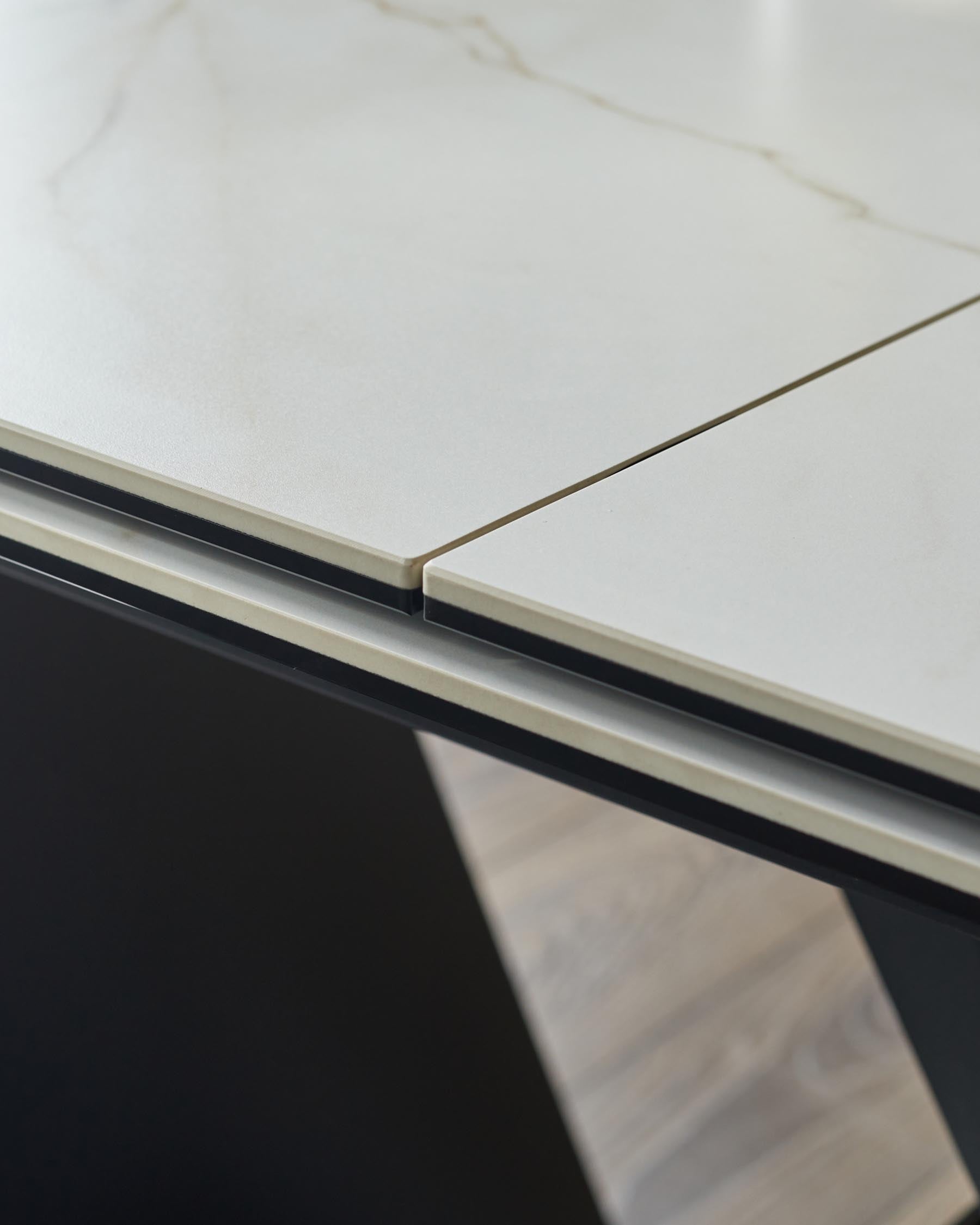 Calenzano natural ceramic extending 6 to 8 seater dining table