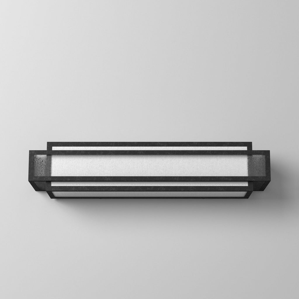 Lavery Camden Square Aged Charcoal & Seeded Glass 3 Light Bath Bar