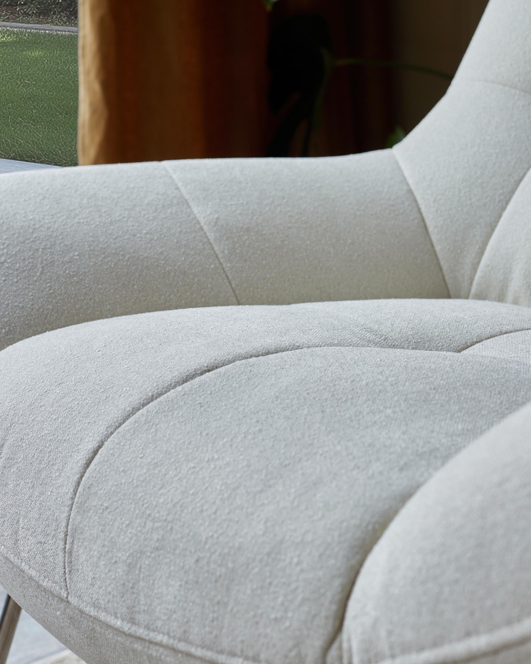 Canio Ivory Boucle Accent Chair