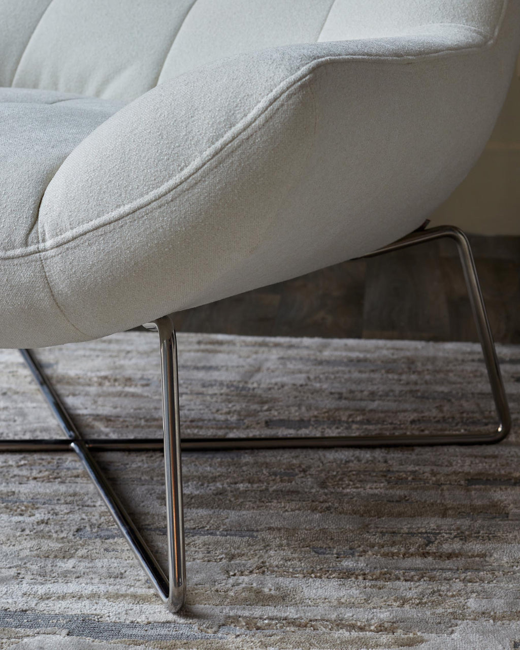 Canio Ivory Boucle Accent Chair