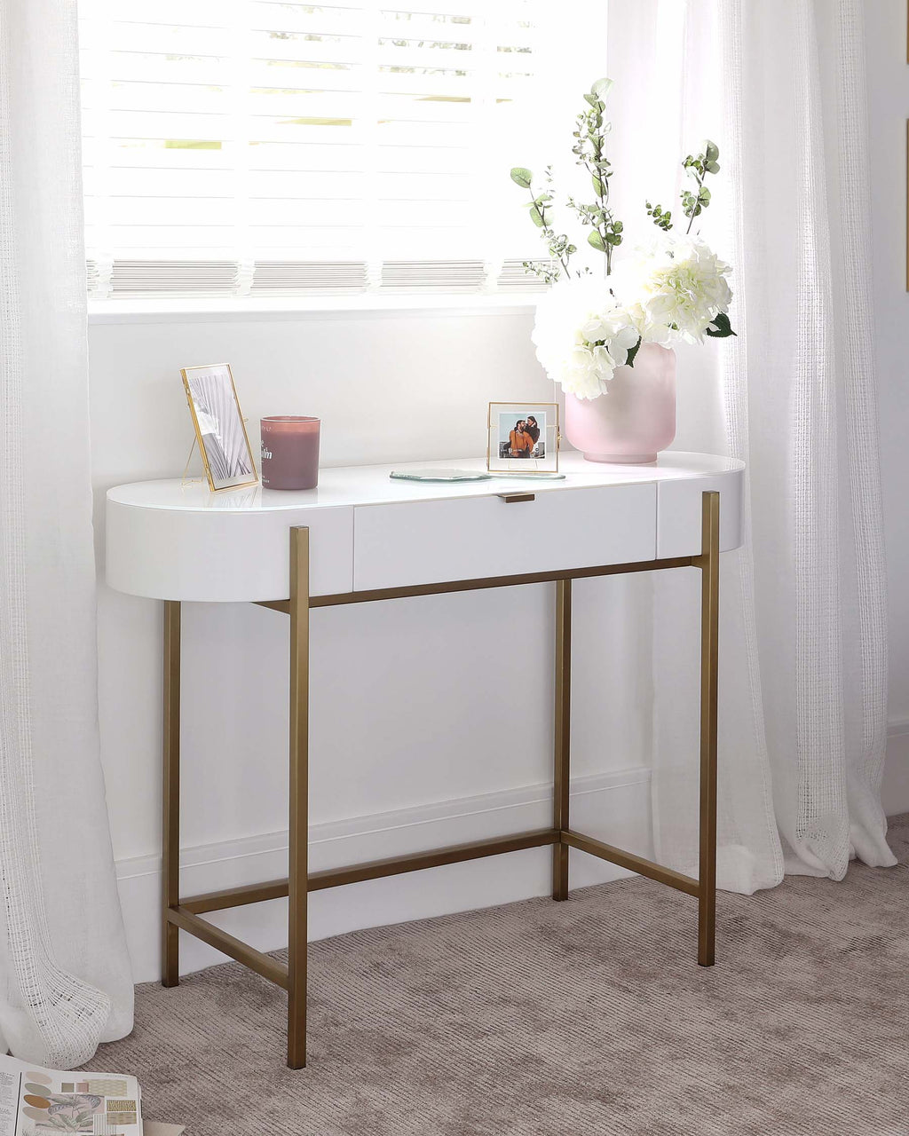 Carmen White Dressing Table
