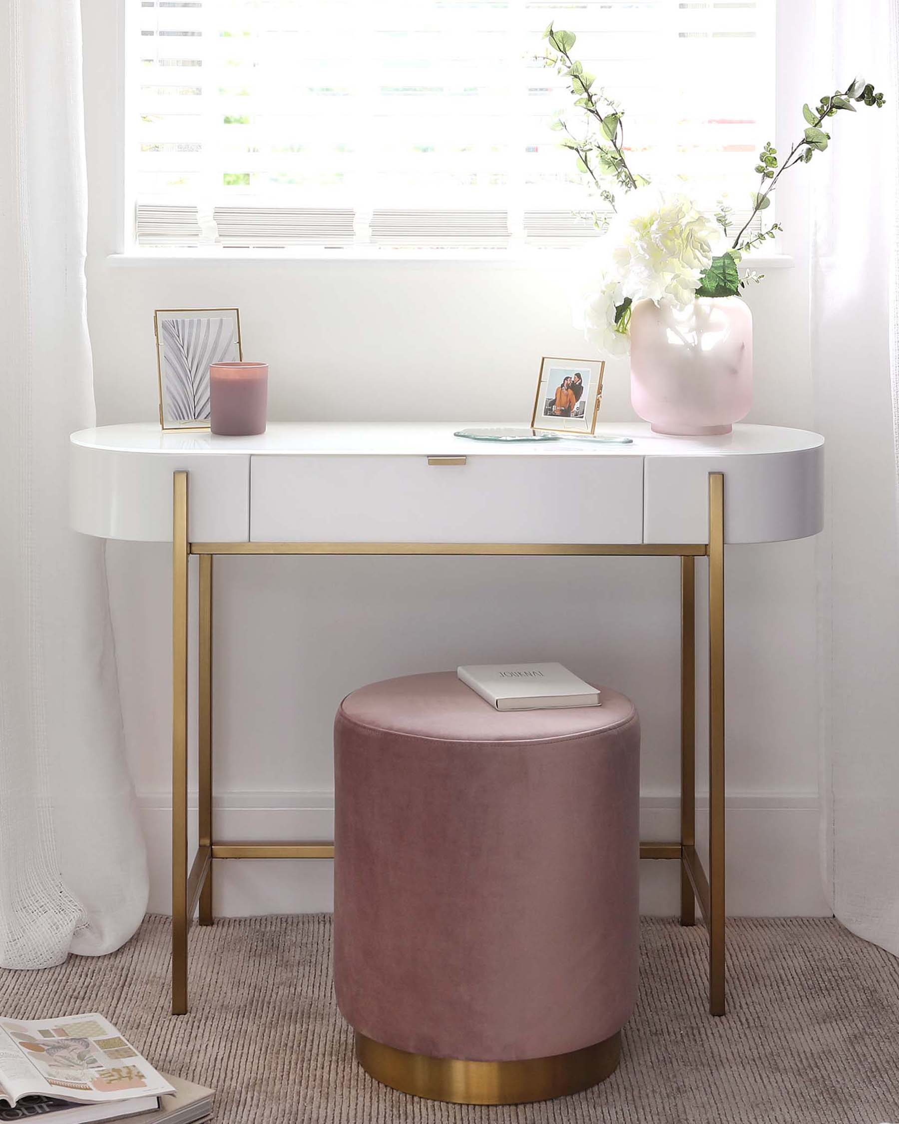Carmen White Dressing Table